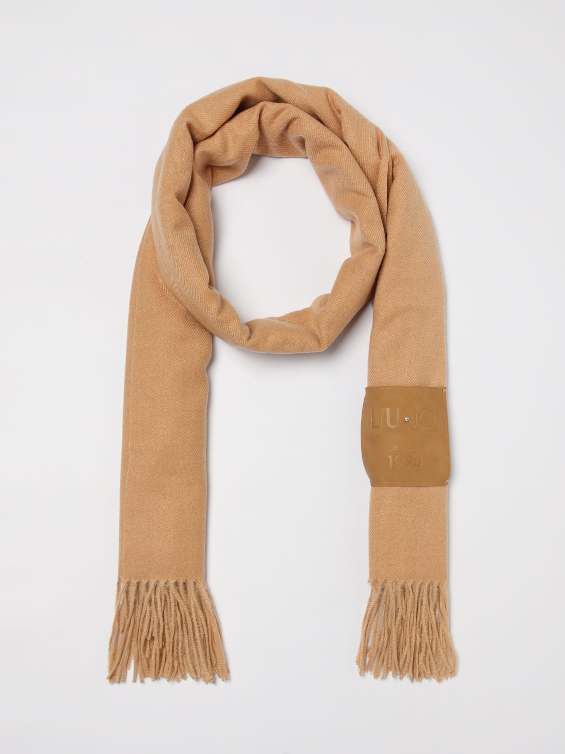 LIU JO SCIARPA: Sciarpa Liu Jo in tessuto garzato , Cammello - Img 2