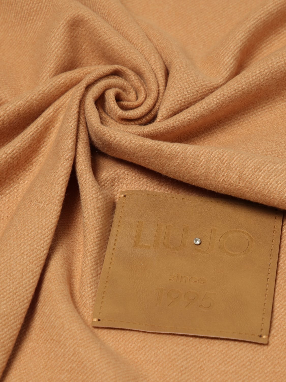 LIU JO SCIARPA: Sciarpa Liu Jo in tessuto garzato , Cammello - Img 3
