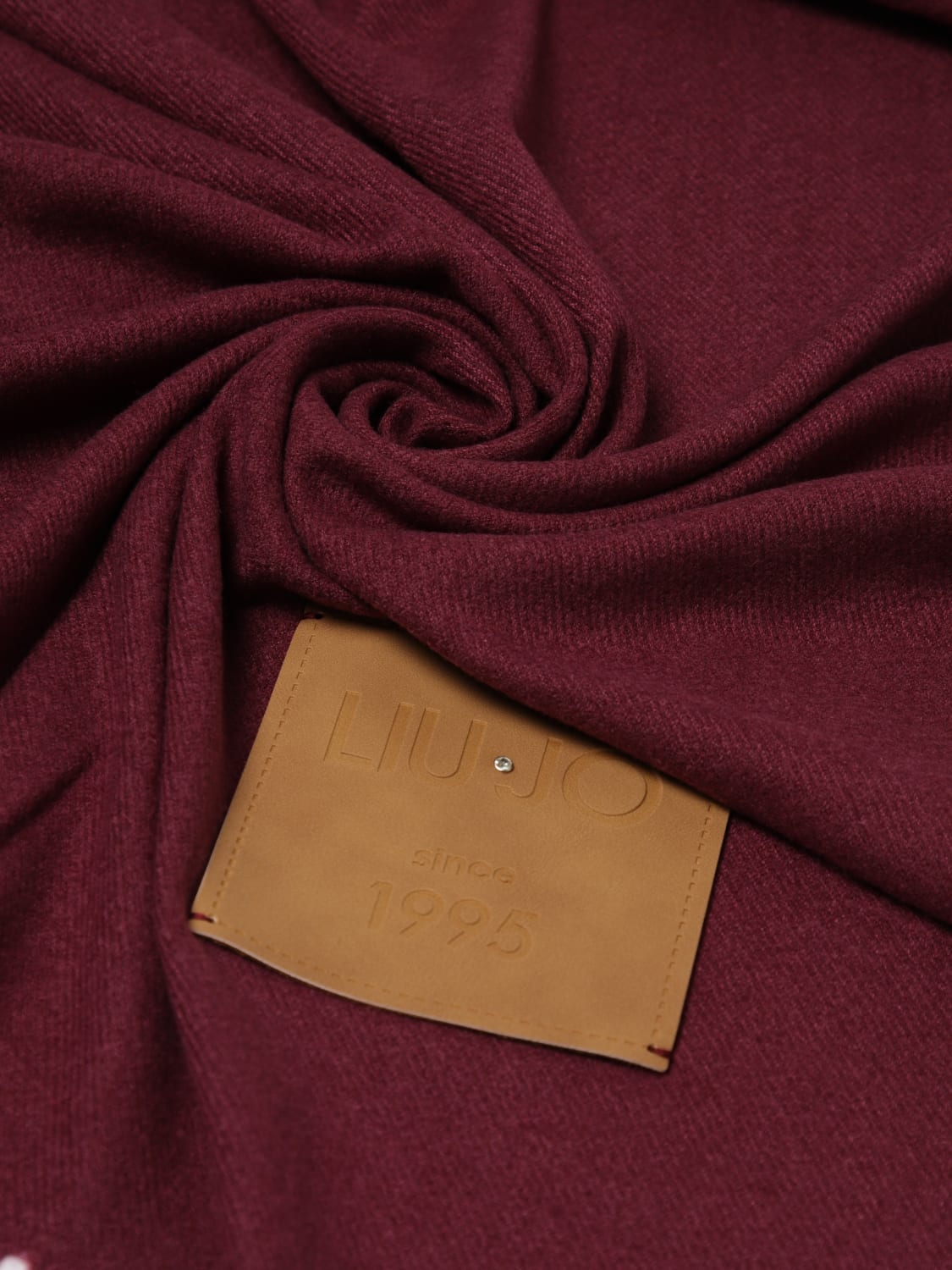 LIU JO SCIARPA: Sciarpa Liu Jo in tessuto garzato , Bordeaux - Img 3