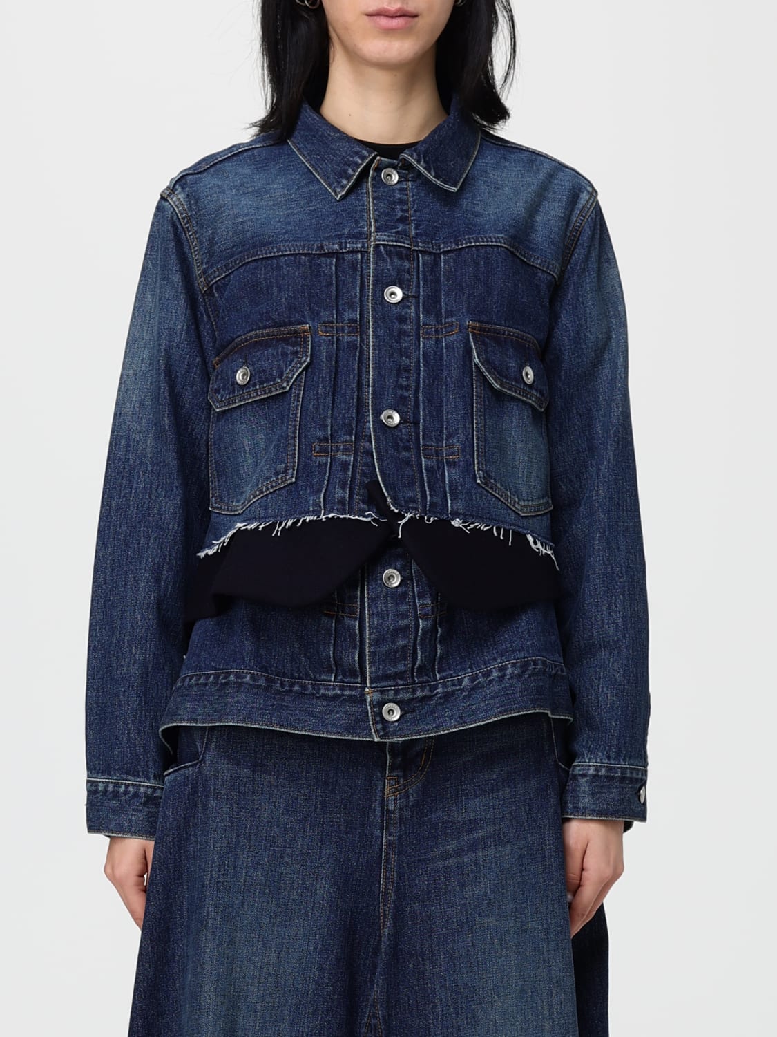 SACAI 外套: 外套 女士 Sacai, 蓝色 - Img 1