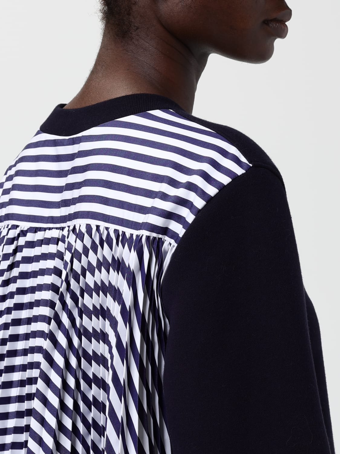 SACAI SWEATER: Sweater woman Sacai, Blue - Img 5