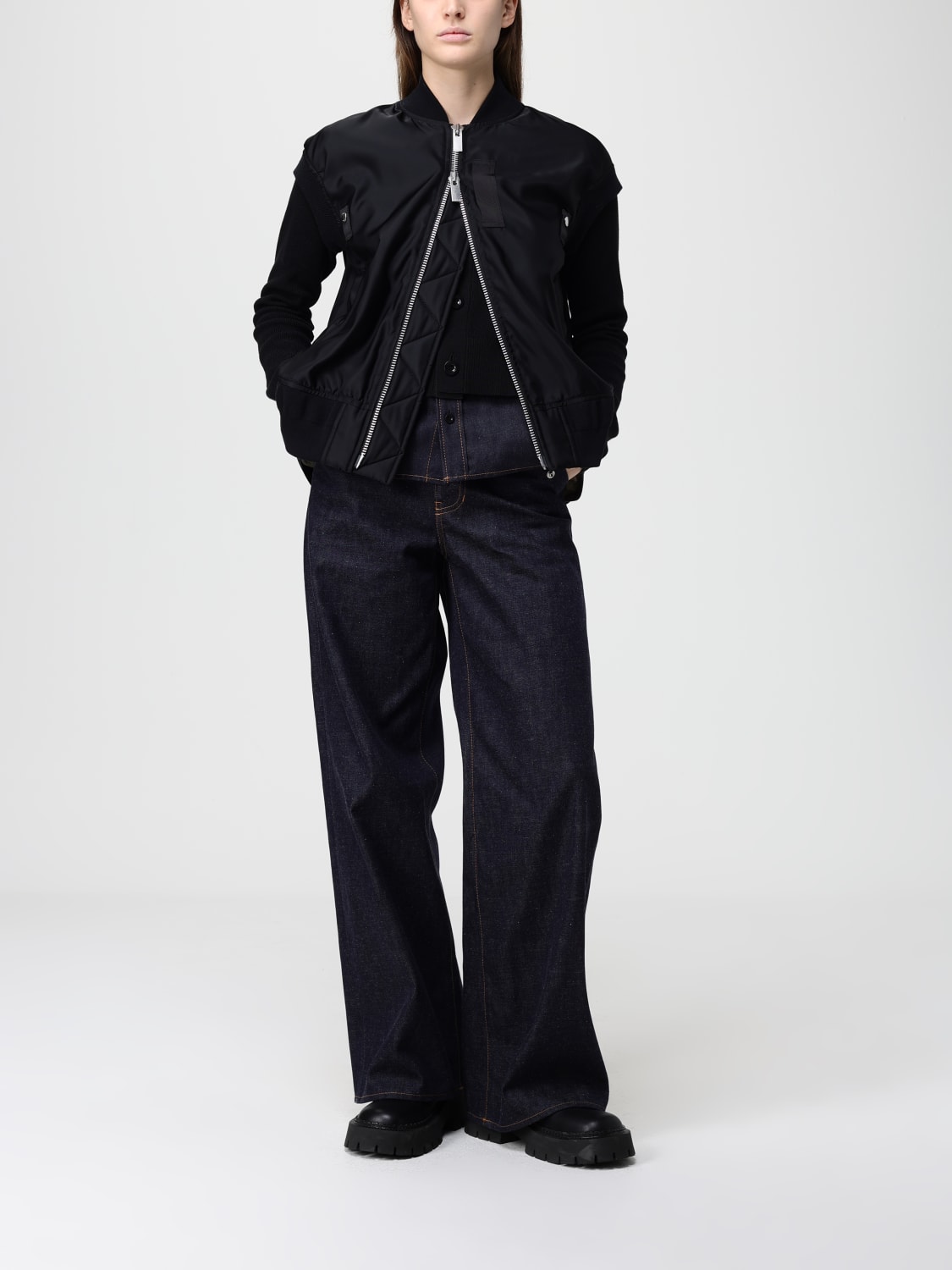 SACAI VESTE: Pull femme Sacai, Noir - Img 2