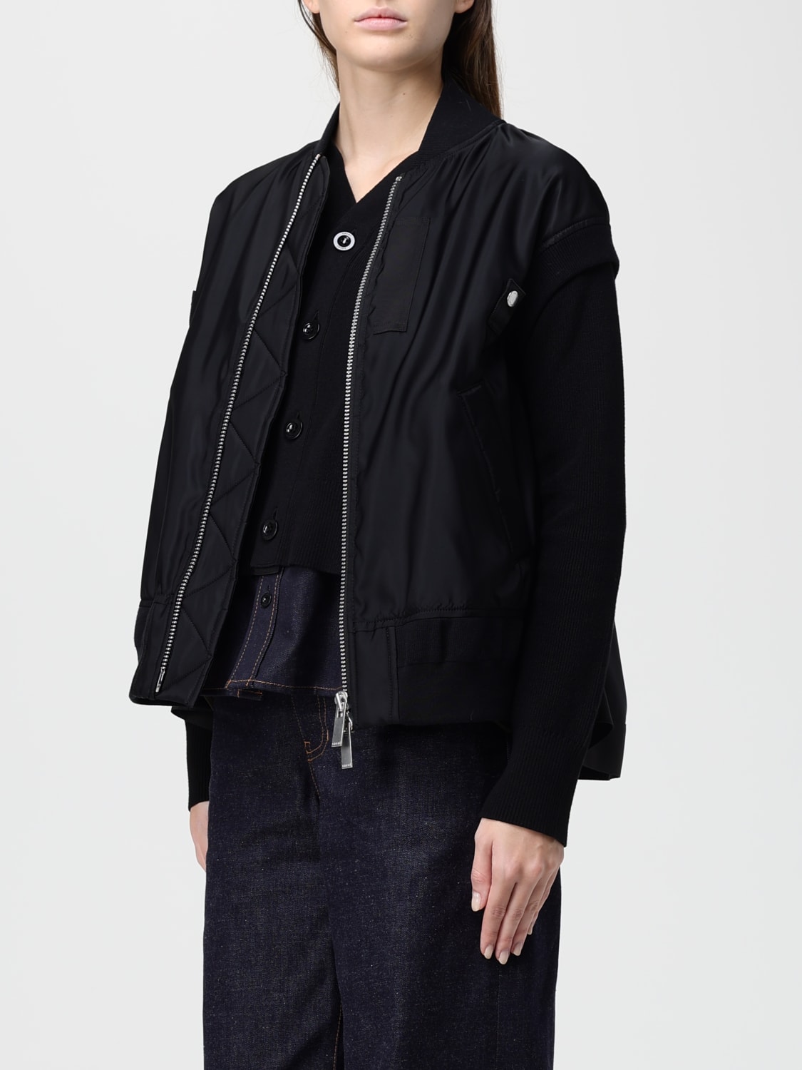 SACAI VESTE: Pull femme Sacai, Noir - Img 4