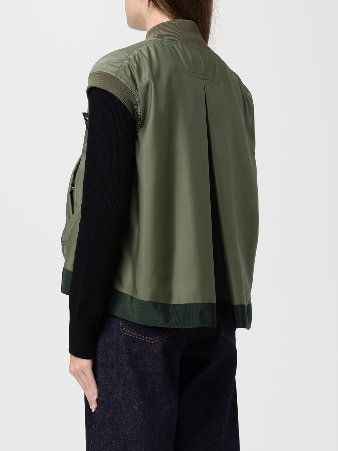 SACAI JACKET: Sweater woman Sacai, Kaki - Img 3