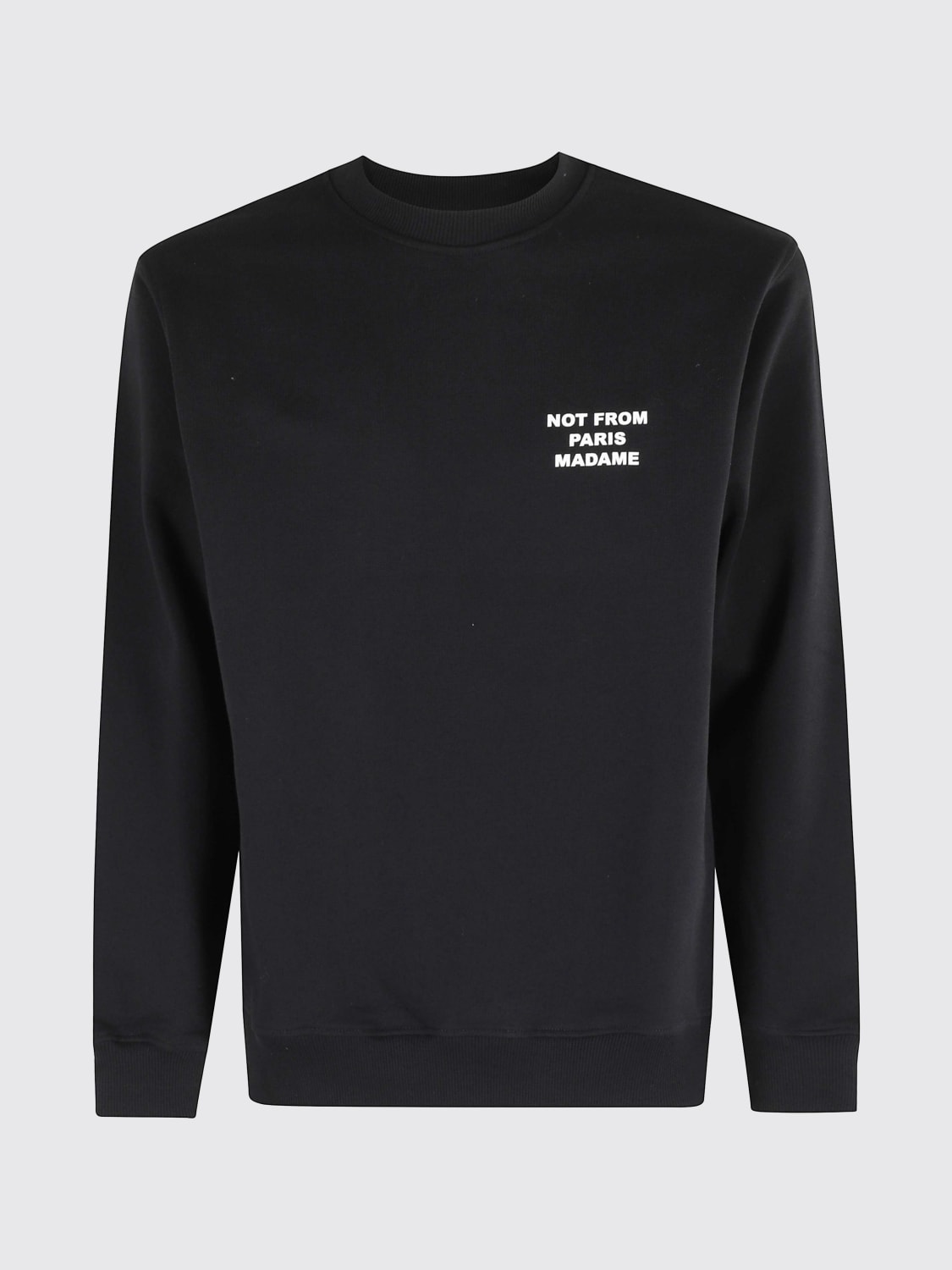 DRÔLE DE MONSIEUR FELPA: Felpa a girocollo Drôle De Monsieur in cotone , Nero - Img 1