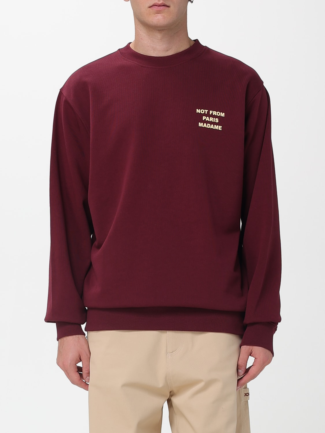 DRÔLE DE MONSIEUR SWEATSHIRT: Sweatshirt men Drôle De Monsieur, Wine - Img 1