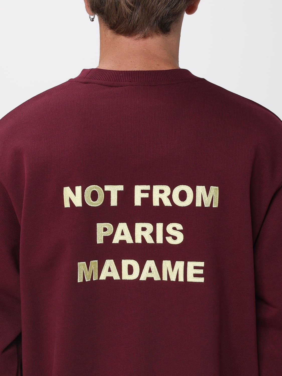 DRÔLE DE MONSIEUR SWEATSHIRT: Sweatshirt men Drôle De Monsieur, Wine - Img 3