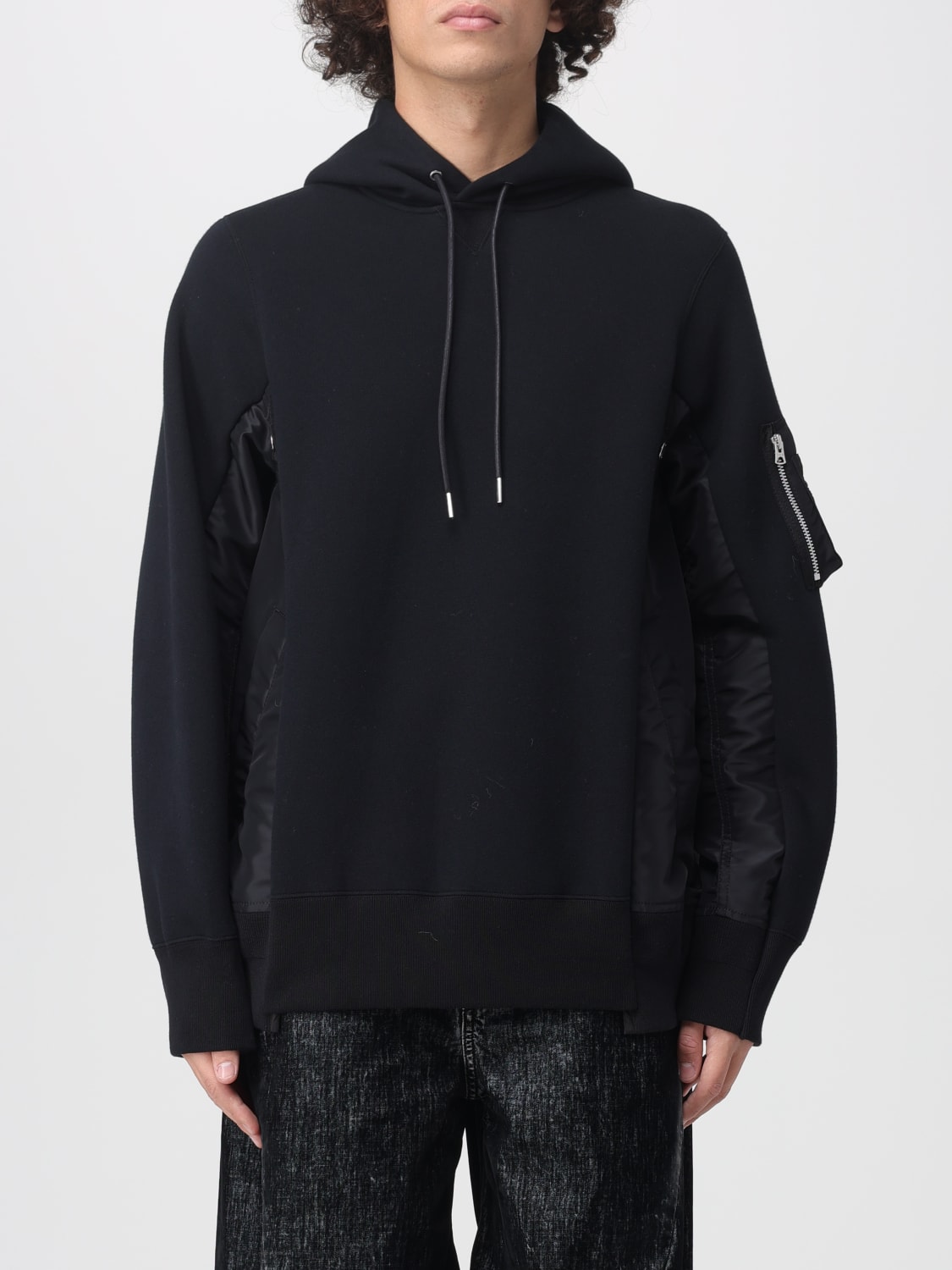 SACAI SWEATSHIRT: Sweatshirt men Sacai, Black - Img 1