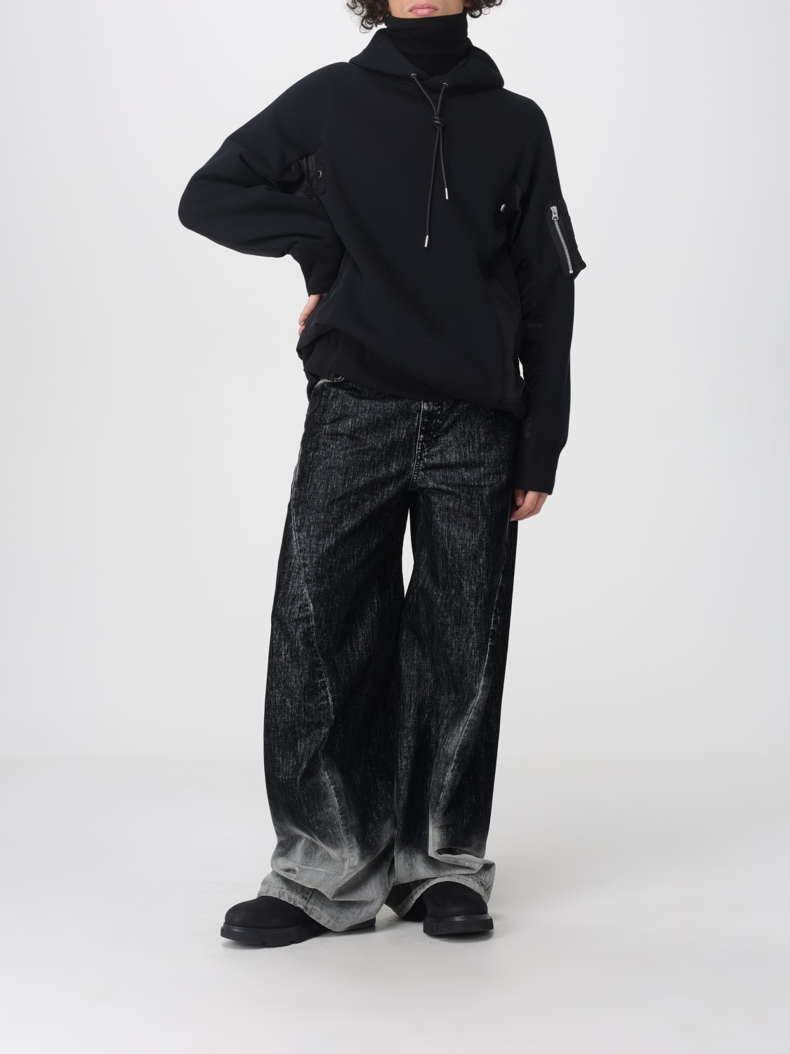 SACAI SWEATSHIRT: Sweatshirt men Sacai, Black - Img 2