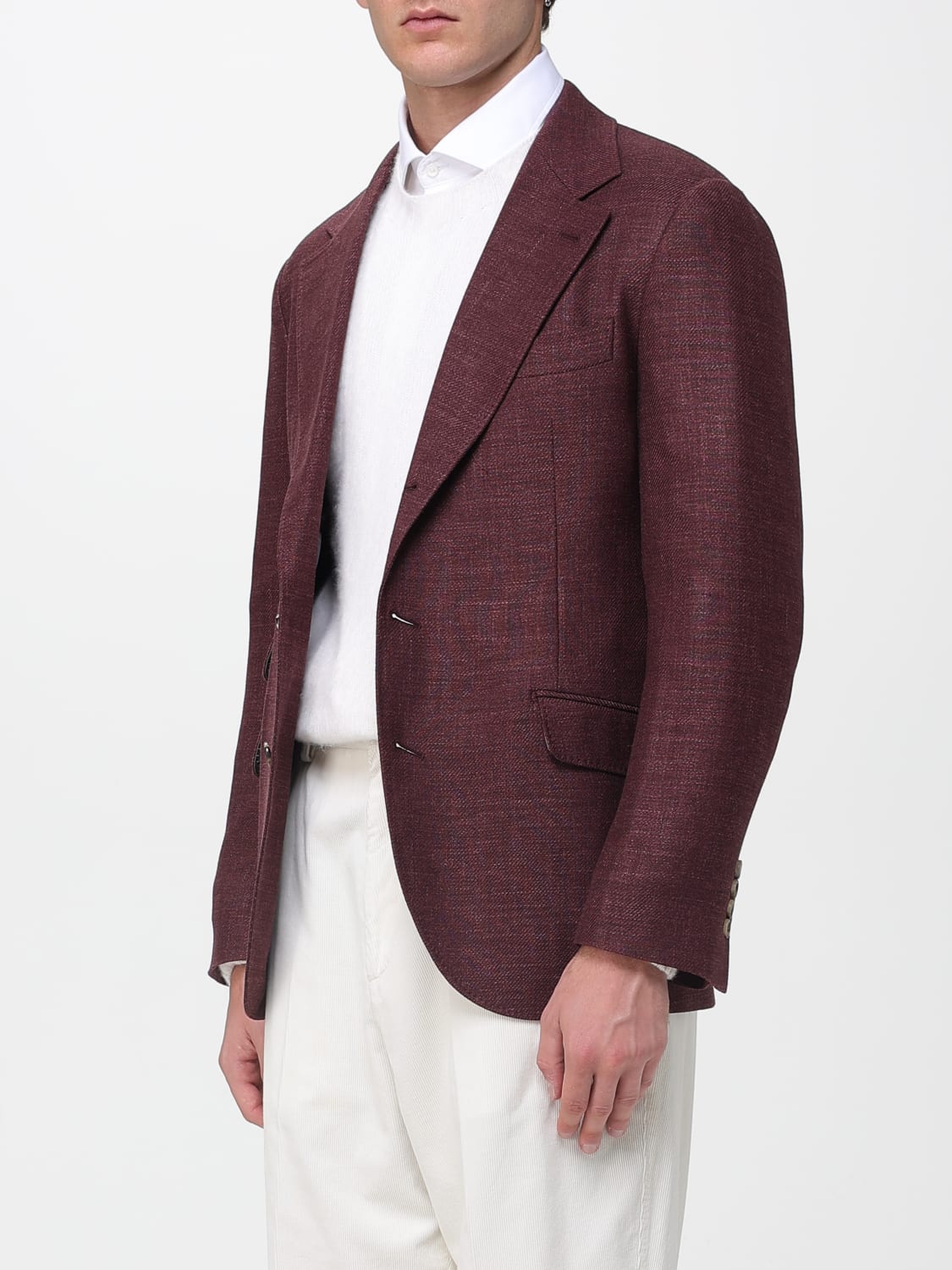 BRUNELLO CUCINELLI VESTE: Veste homme Brunello Cucinelli, Bordeaux - Img 4