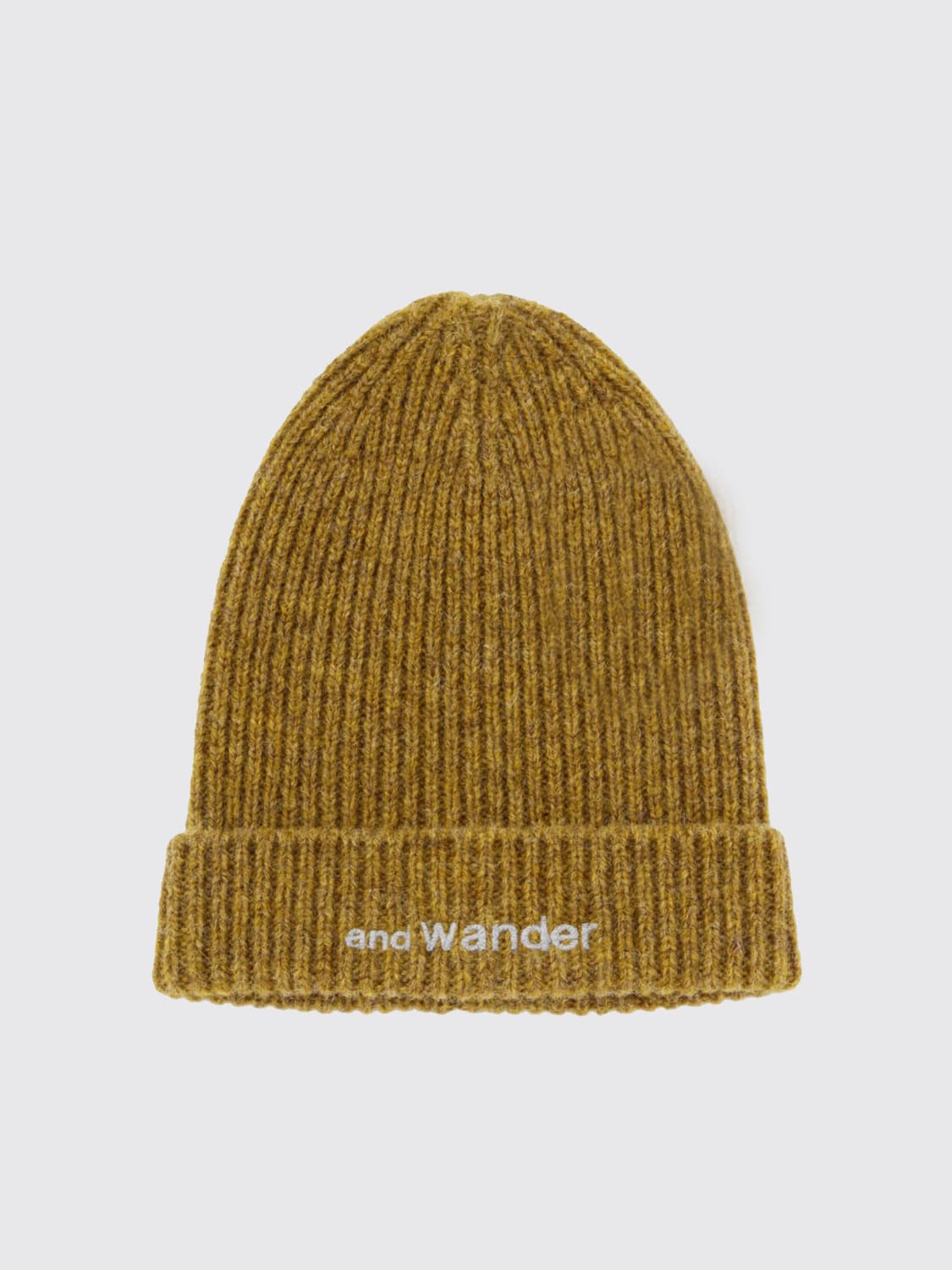 AND WANDER GORRO: Gorro hombre And Wander, Beige - Img 1