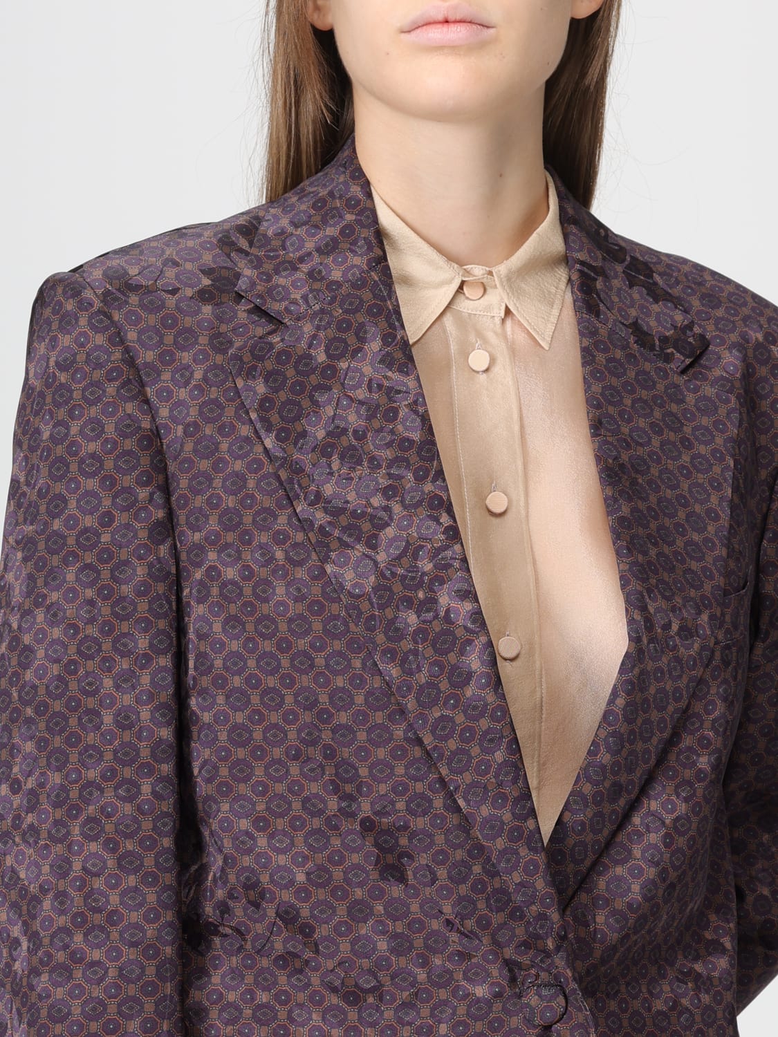 DRIES VAN NOTEN JACKET: Blazer woman Dries Van Noten, Brown - Img 5