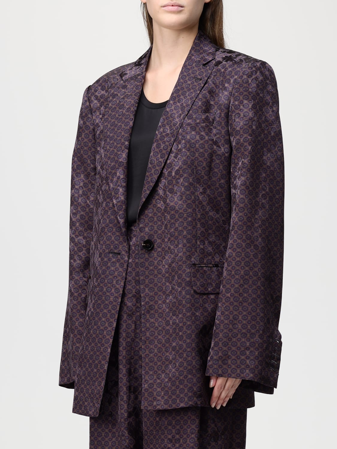 DRIES VAN NOTEN КУРТКА: Блейзер Женское Dries Van Noten, Коричневый - Img 4