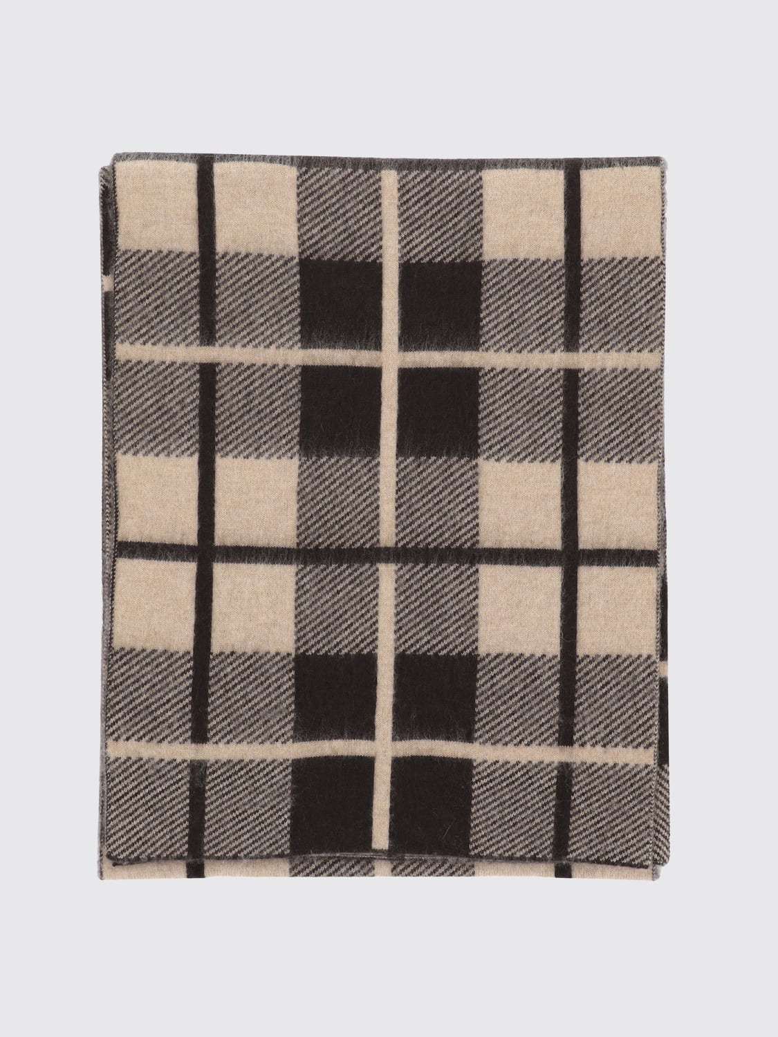 GUEST IN RESIDENCE SCIARPA: Sciarpa Guest In Residence in lana e cashmere con motivo check , Porpora - Img 1