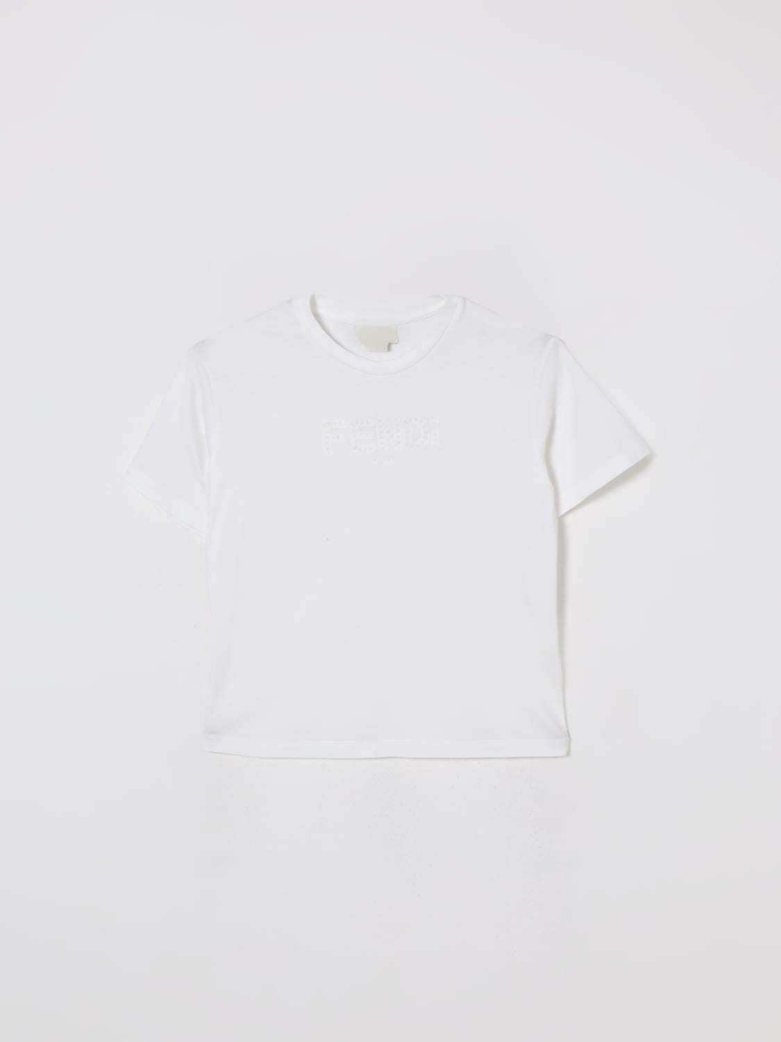 FENDI T-SHIRT: T-shirt kids Fendi, White - Img 1