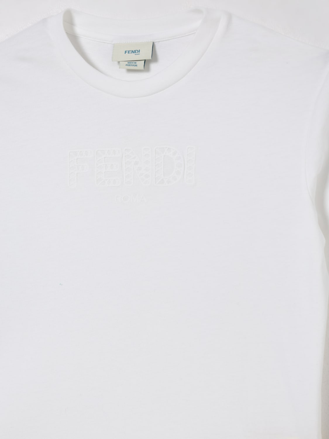 FENDI T-SHIRT: T-shirt kids Fendi, White - Img 3