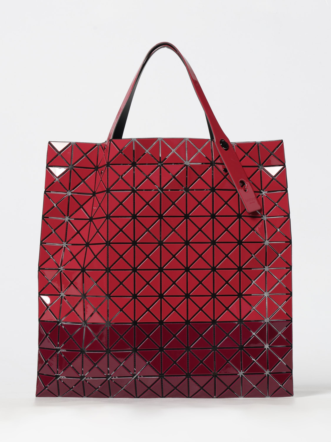 BAO BAO ISSEY MIYAKE BORSA A MANO: Borsa Lucent Bao Bao Issey Miyake in pvc e tessuto , Rosso - Img 1
