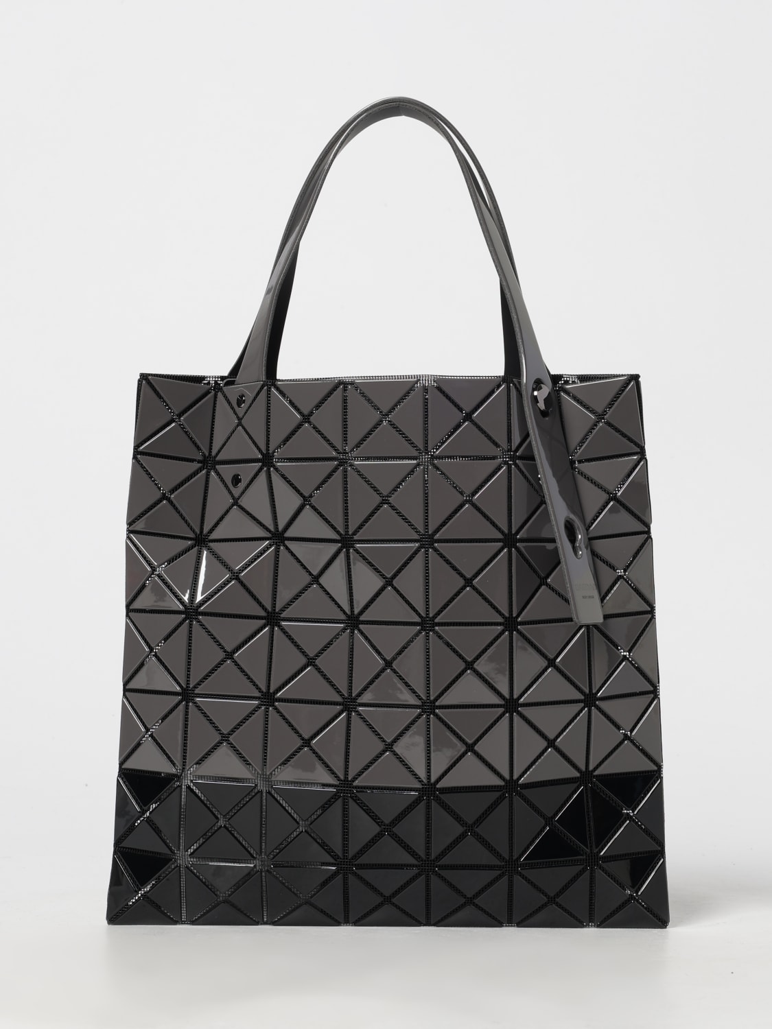 BAO BAO ISSEY MIYAKE BORSA A MANO: Borsa Lucent Bao Bao Issey Miyake in pvc e tessuto , Grigio - Img 1