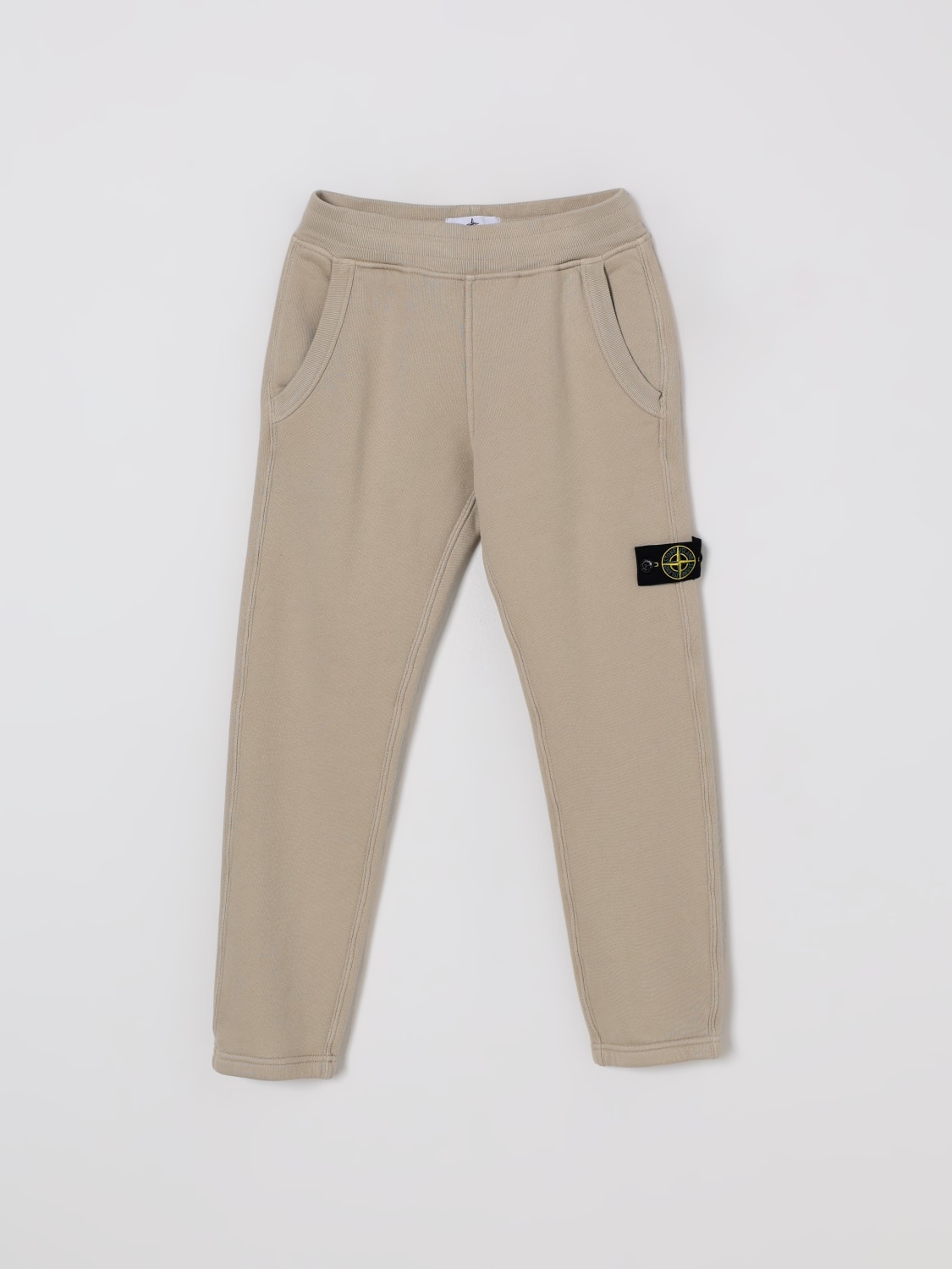 STONE ISLAND JUNIOR PANTALONI: Pantalone Stone Island Junior in cotone stretch , Beige - Img 1