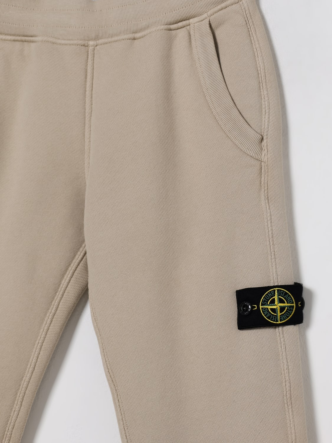 STONE ISLAND JUNIOR PANTALONI: Pantalone Stone Island Junior in cotone stretch , Beige - Img 3