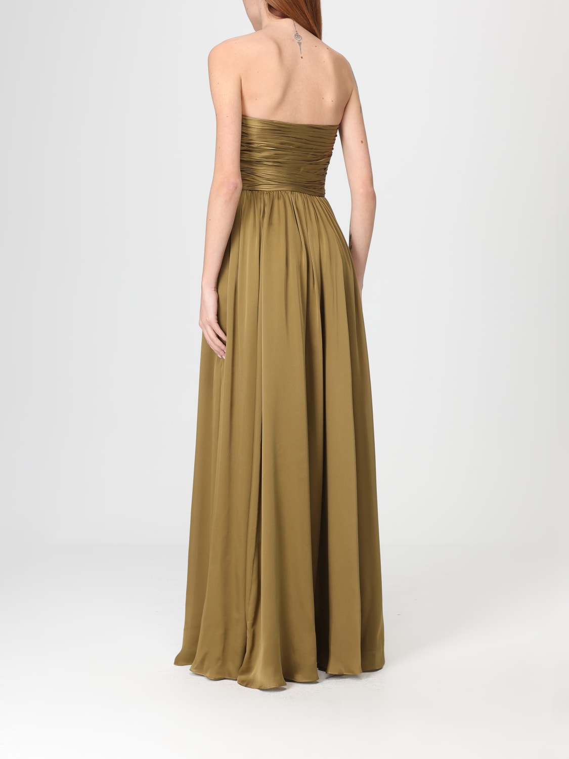 ULLA JOHNSON ABITO: Abito da sera in seta Ulla Johnson, Verde - Img 2