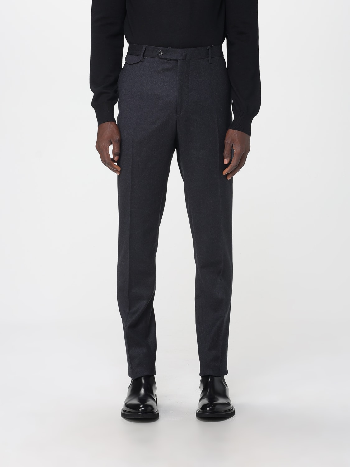 TAGLIATORE 裤子: 裤子 男士 Tagliatore, 炭黑色 - Img 1