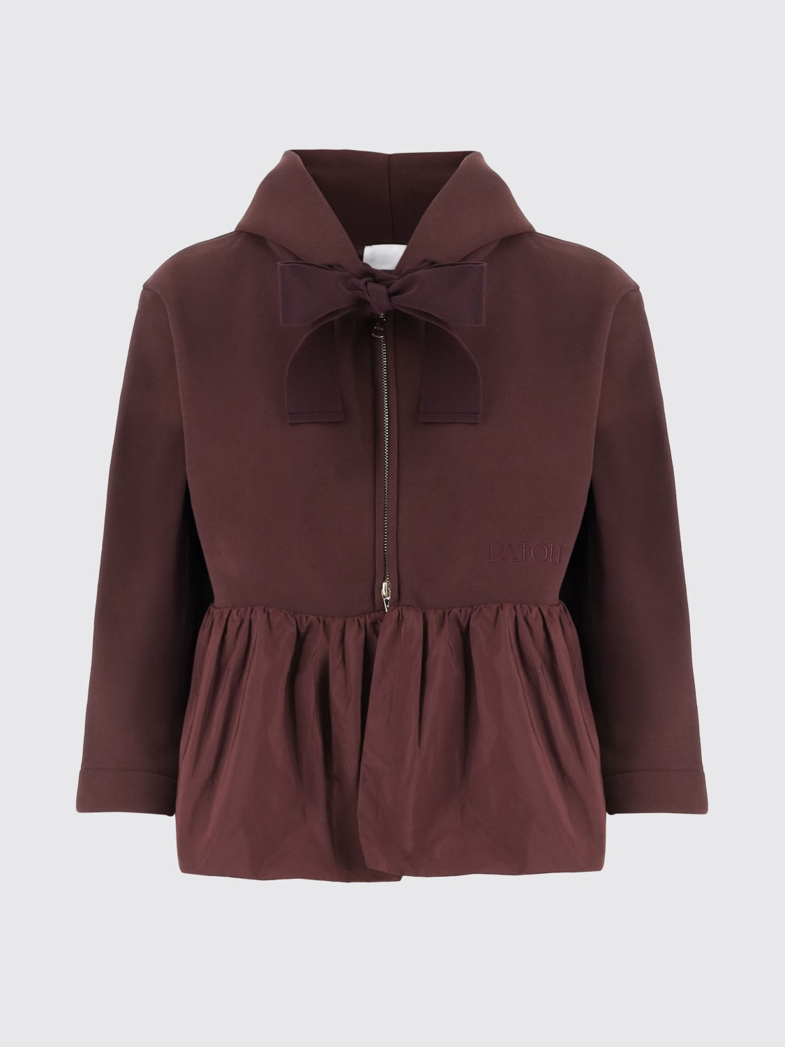 PATOU FELPA: Felpa in cotone con cappuccio Patou, Rosso - Img 1