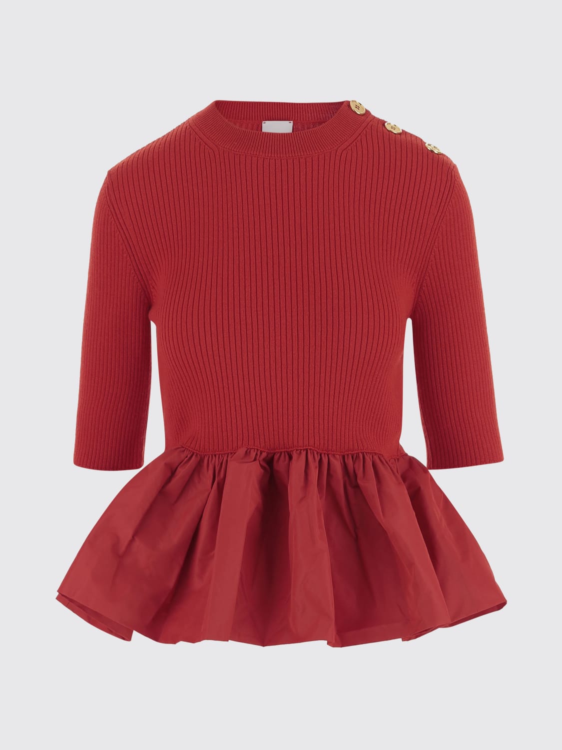 PATOU TOP: Pull femme Patou, Rouge - Img 1