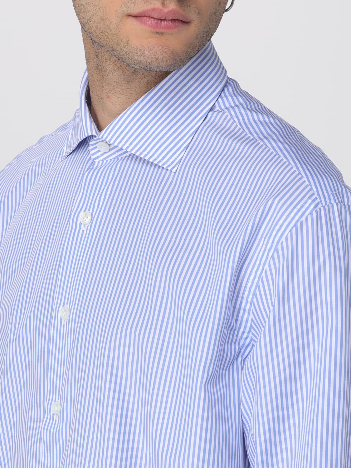 LARDINI SHIRT: Shirt men Lardini, Blue - Img 3
