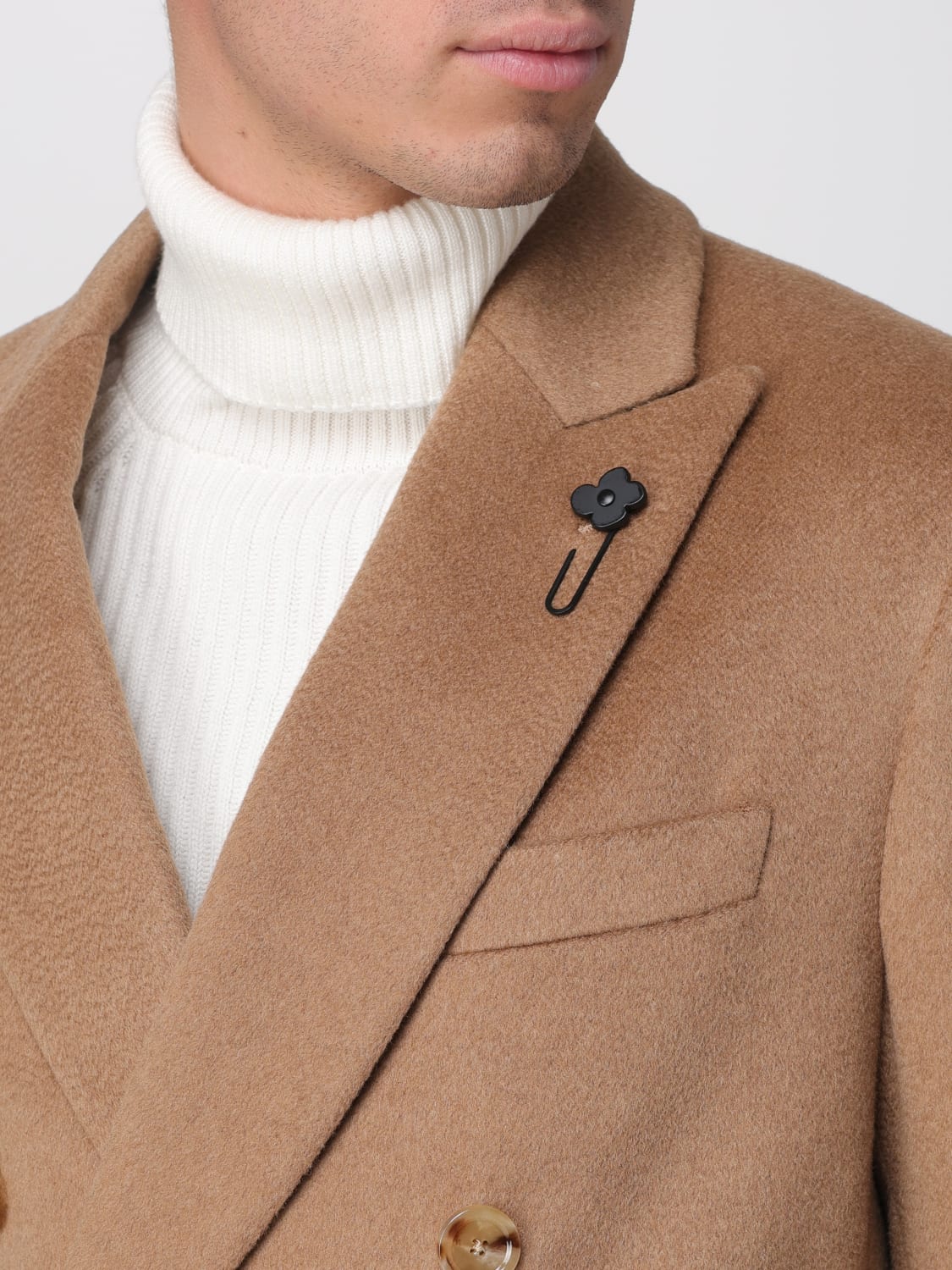 LARDINI COAT: Coat men Lardini, Beige - Img 4