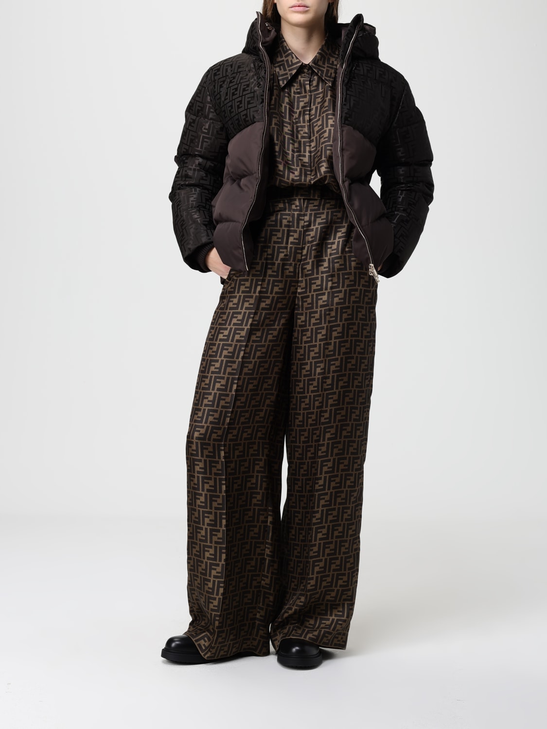 FENDI CHAQUETA: Chaqueta mujer Fendi, Marrón - Img 2