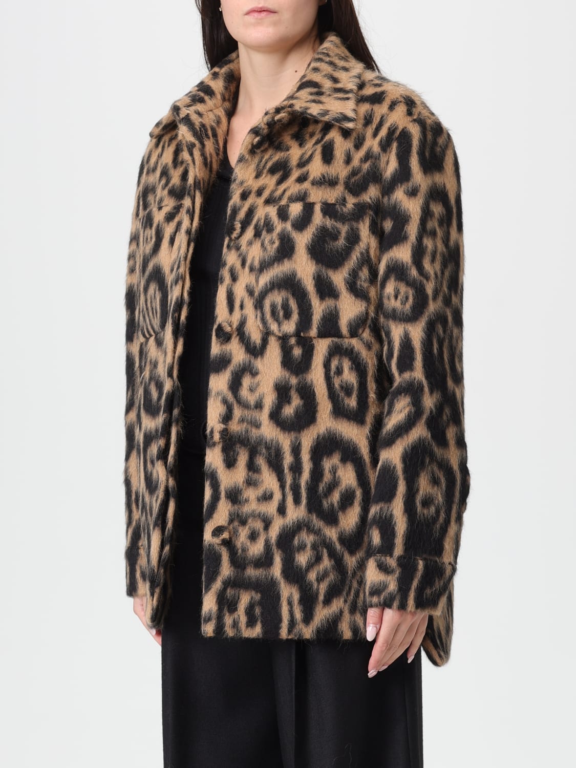 FENDI COAT: Jacket woman Fendi, Camel - Img 4