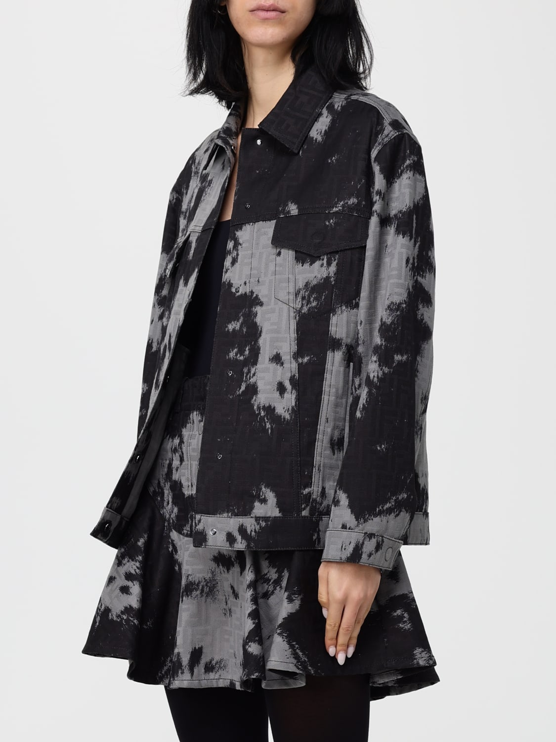 FENDI JACKET: Jacket woman Fendi, Black - Img 4