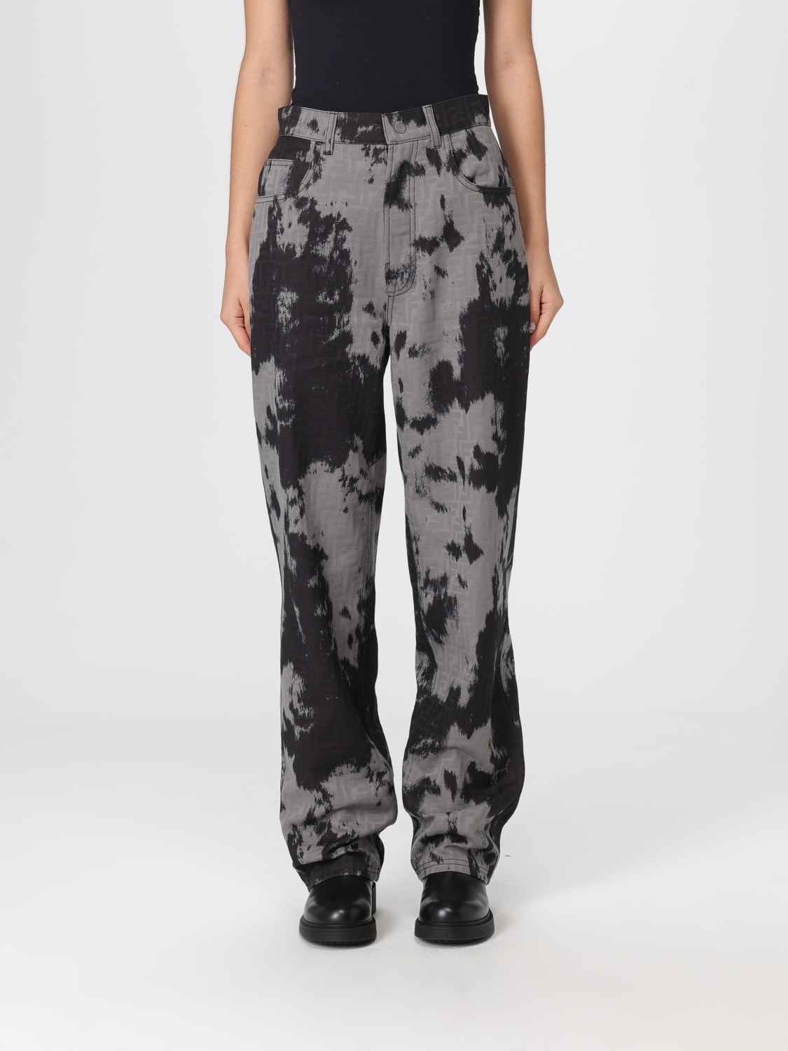 FENDI JEANS: Jeans woman Fendi, Black - Img 1