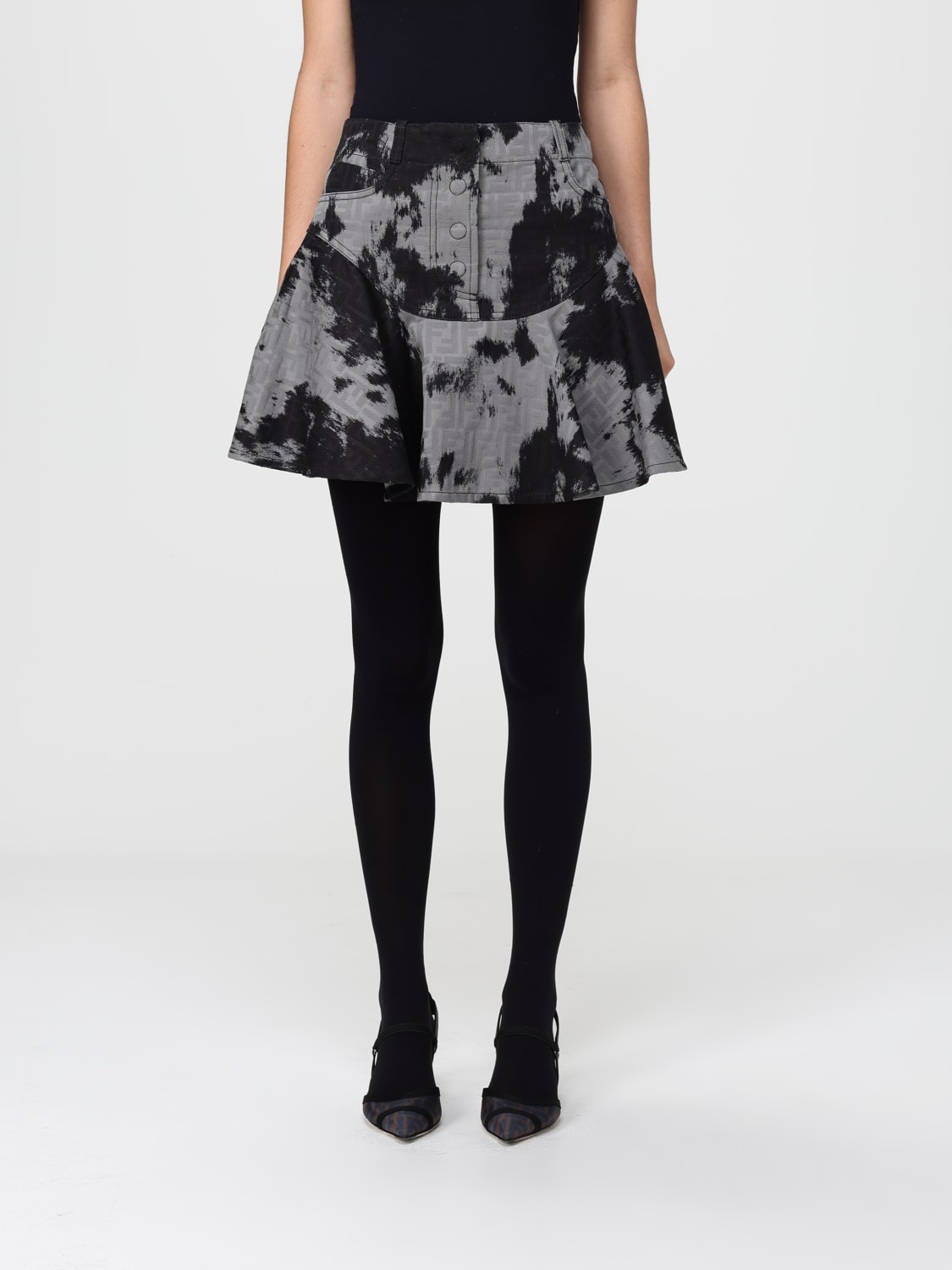 FENDI SKIRT: Skirt woman Fendi, Black - Img 1