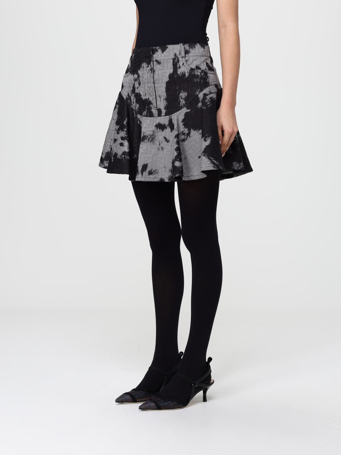 FENDI SKIRT: Skirt woman Fendi, Black - Img 4