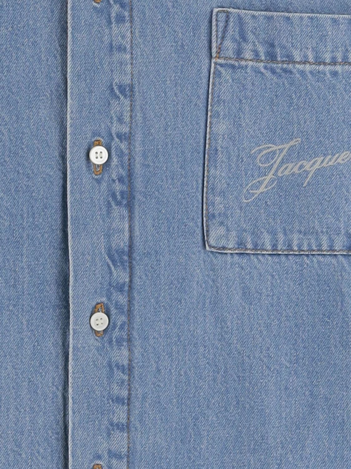 JACQUEMUS CAMICIA: Pantaloncino Jacquemus in cotone , Denim - Img 3
