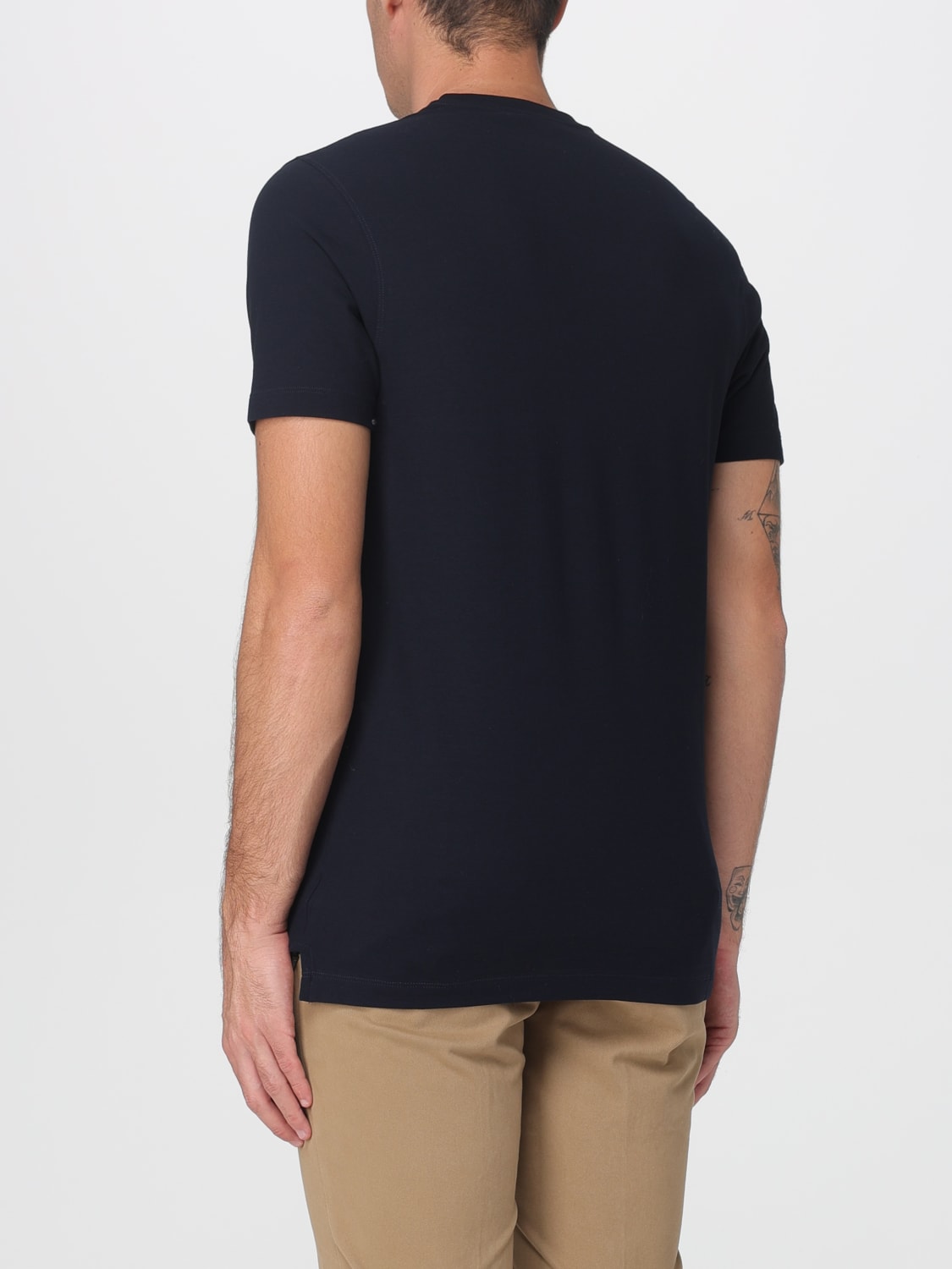 ZANONE T恤: T恤 男士 Zanone, 蓝色 - Img 2