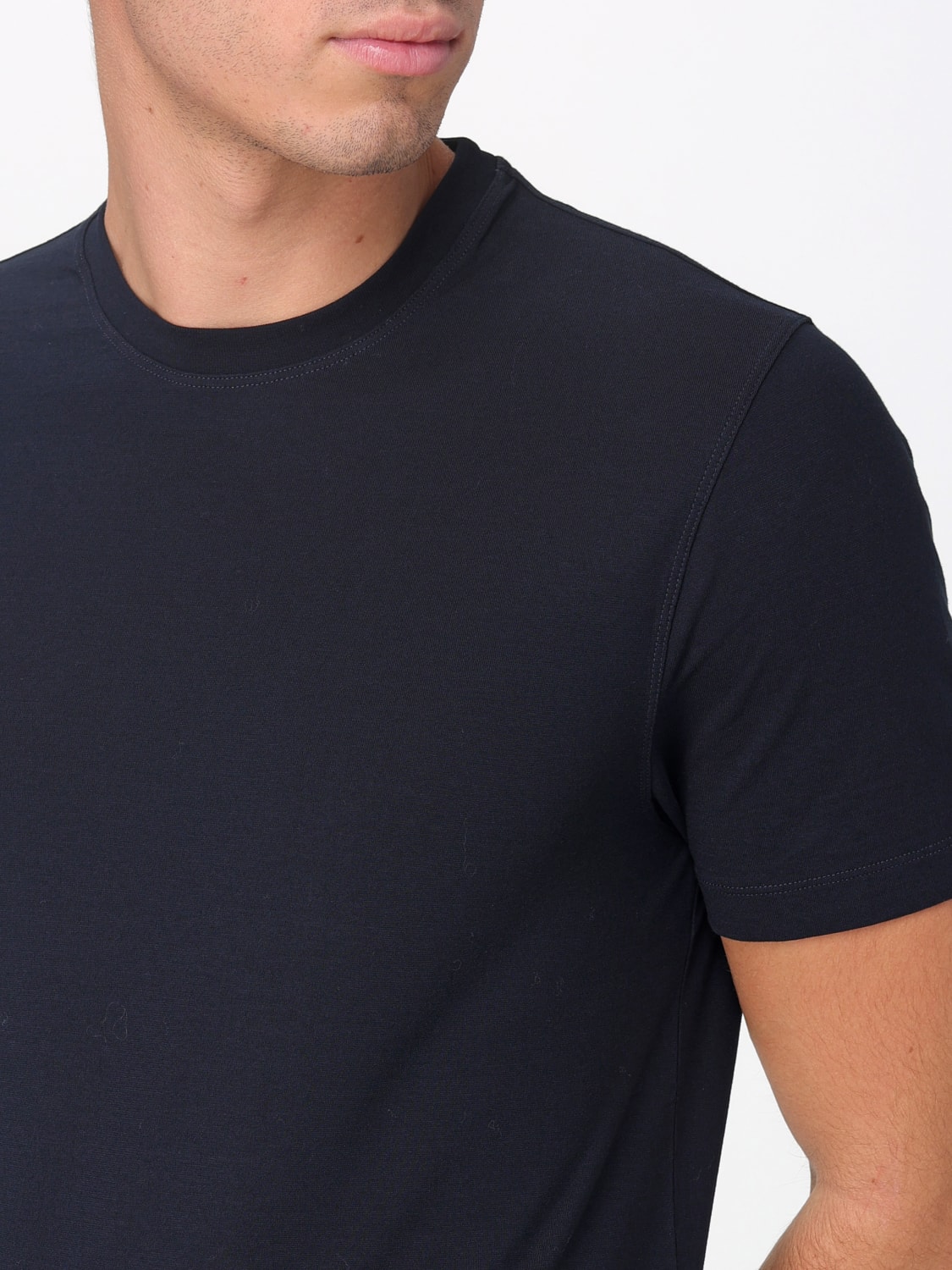 ZANONE T恤: T恤 男士 Zanone, 蓝色 - Img 3