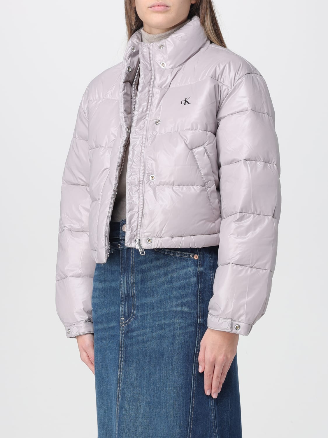 CALVIN KLEIN JEANS 外套: 外套 女士 Calvin Klein Jeans, 灰色 - Img 3