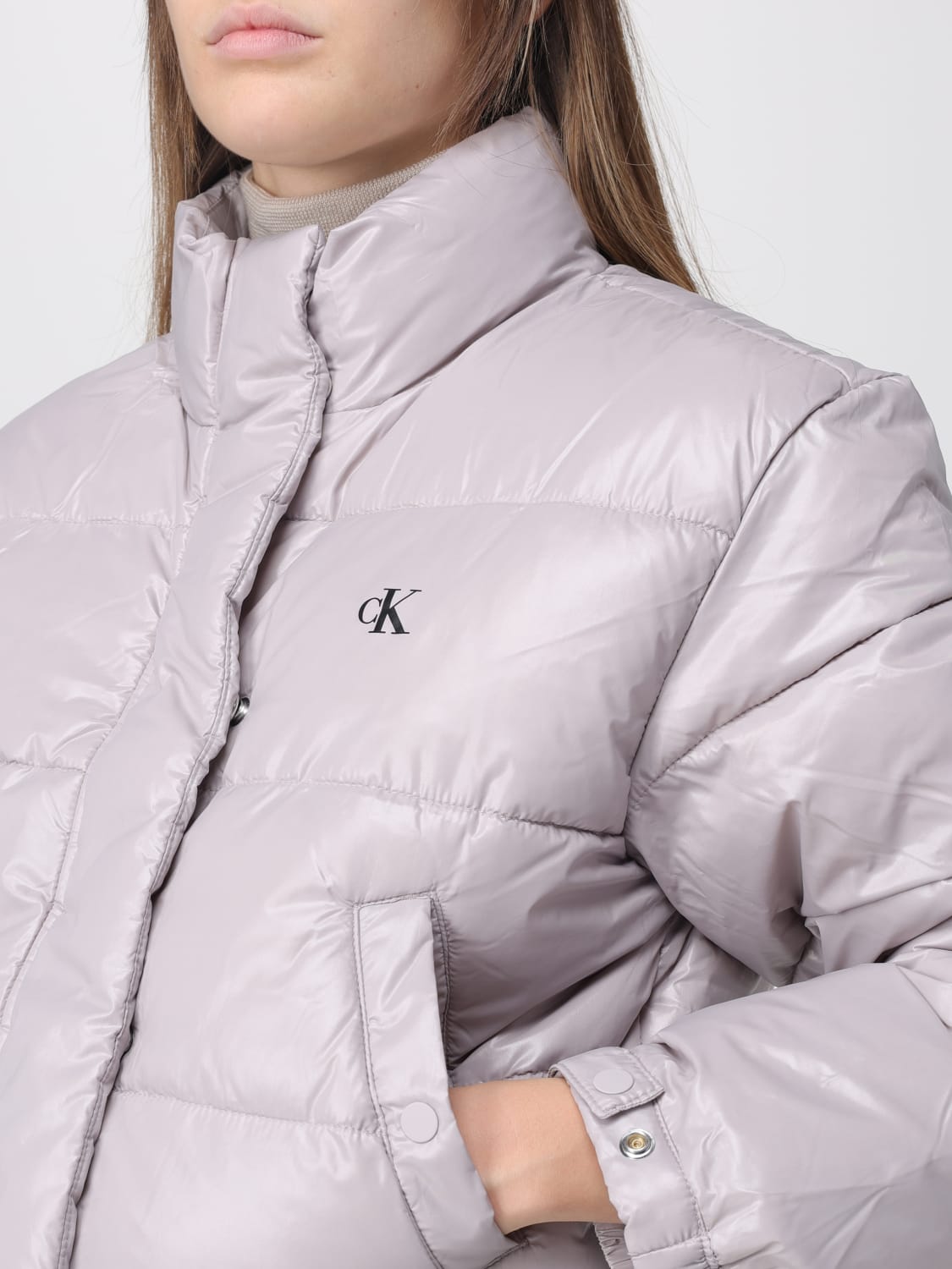 CALVIN KLEIN JEANS 外套: 外套 女士 Calvin Klein Jeans, 灰色 - Img 4