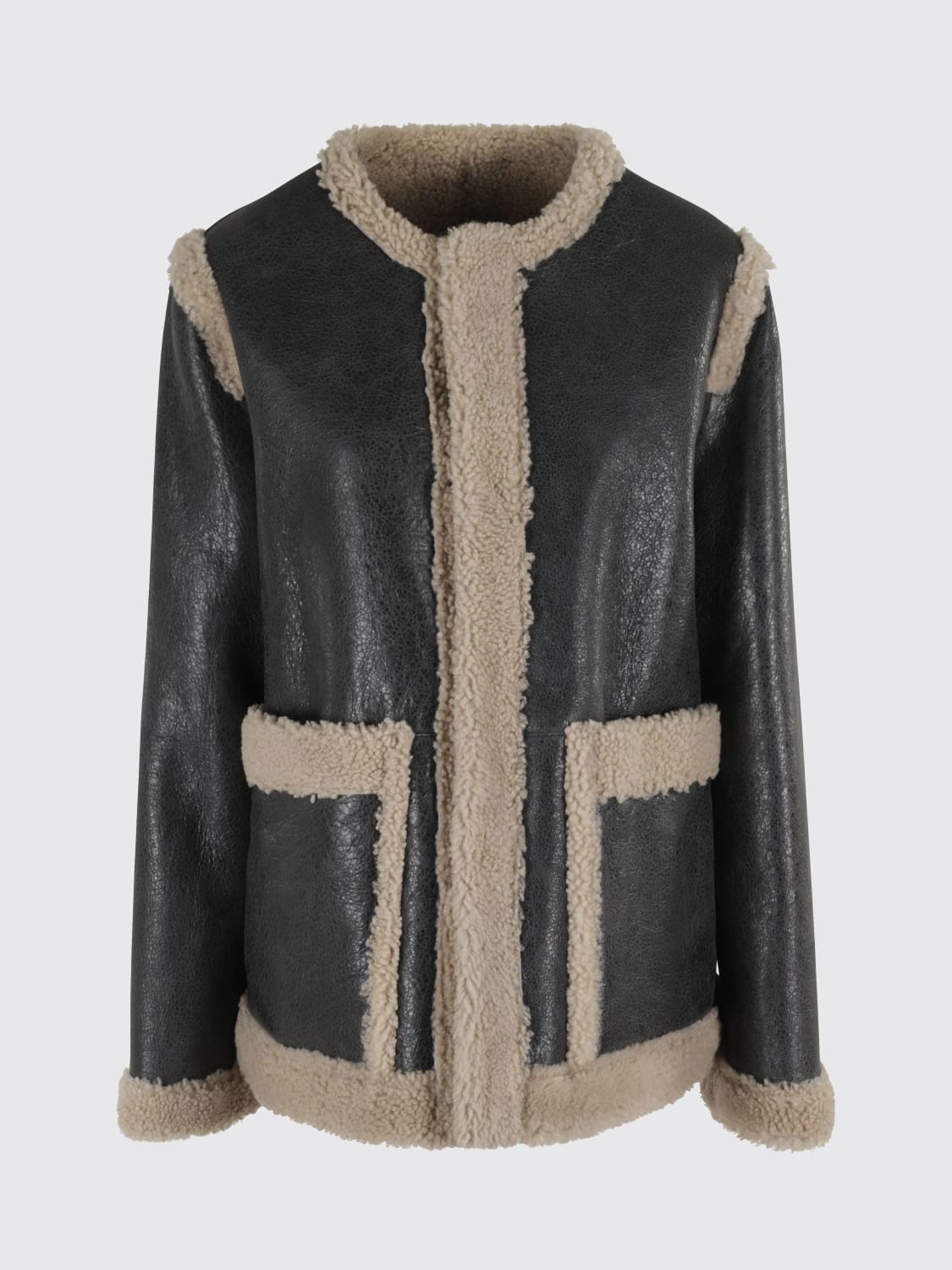 MM6 MAISON MARGIELA FUR COAT: Jacket woman Mm6 Maison Margiela, Black - Img 1