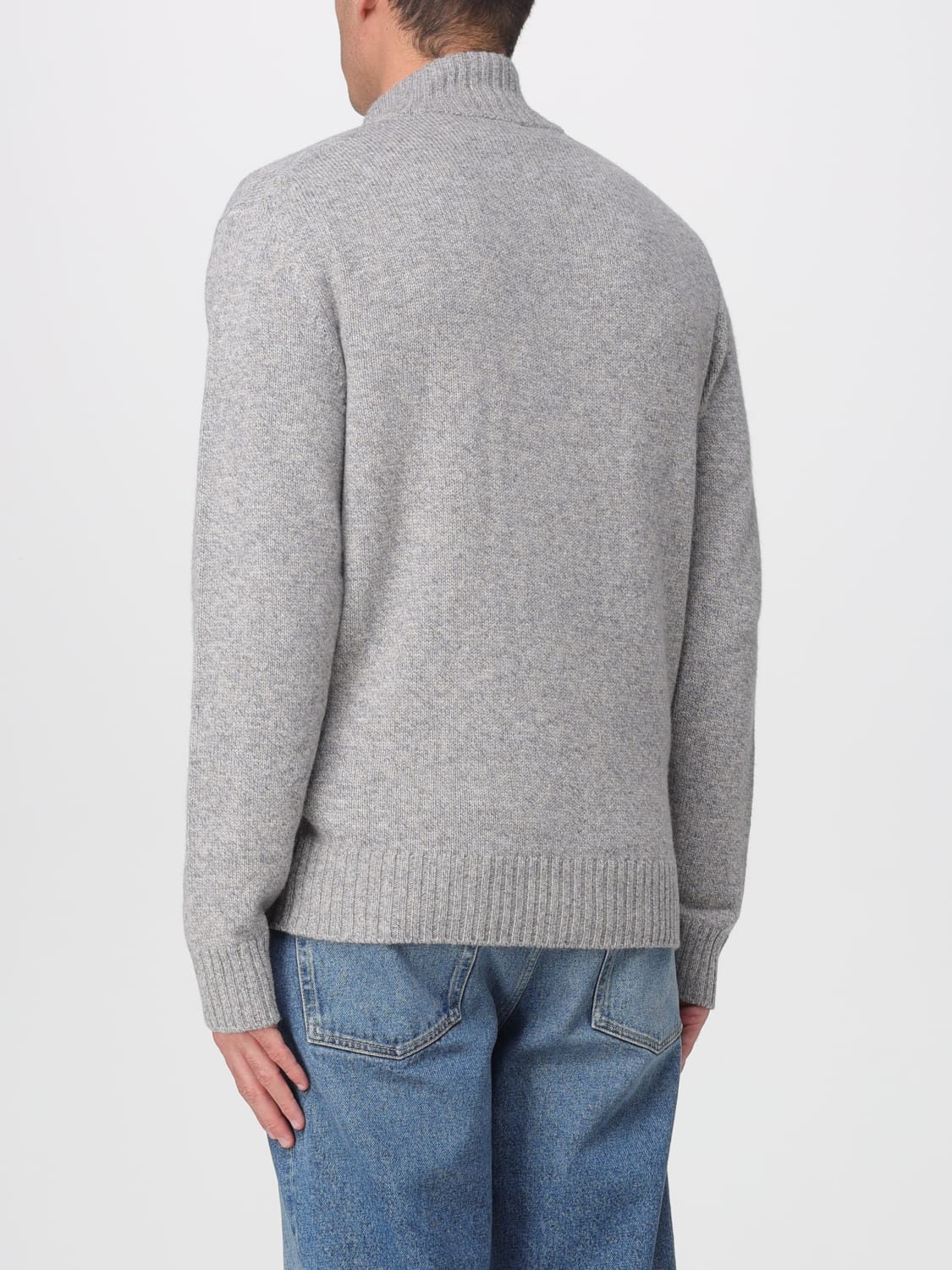 ZANONE 毛衣: 针织开衫 男士 Zanone, 灰色 - Img 2