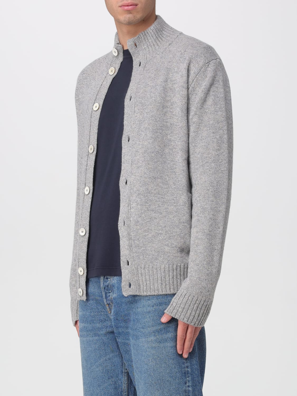 ZANONE 毛衣: 针织开衫 男士 Zanone, 灰色 - Img 3