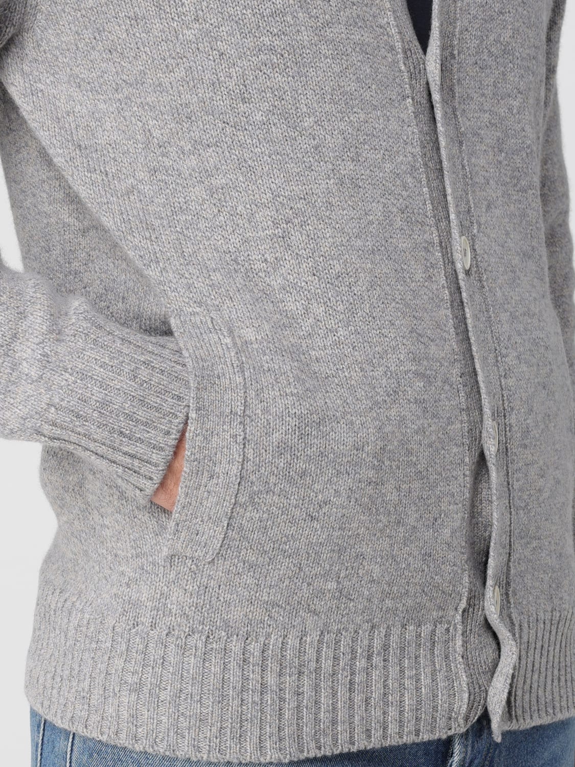 ZANONE 毛衣: 针织开衫 男士 Zanone, 灰色 - Img 4