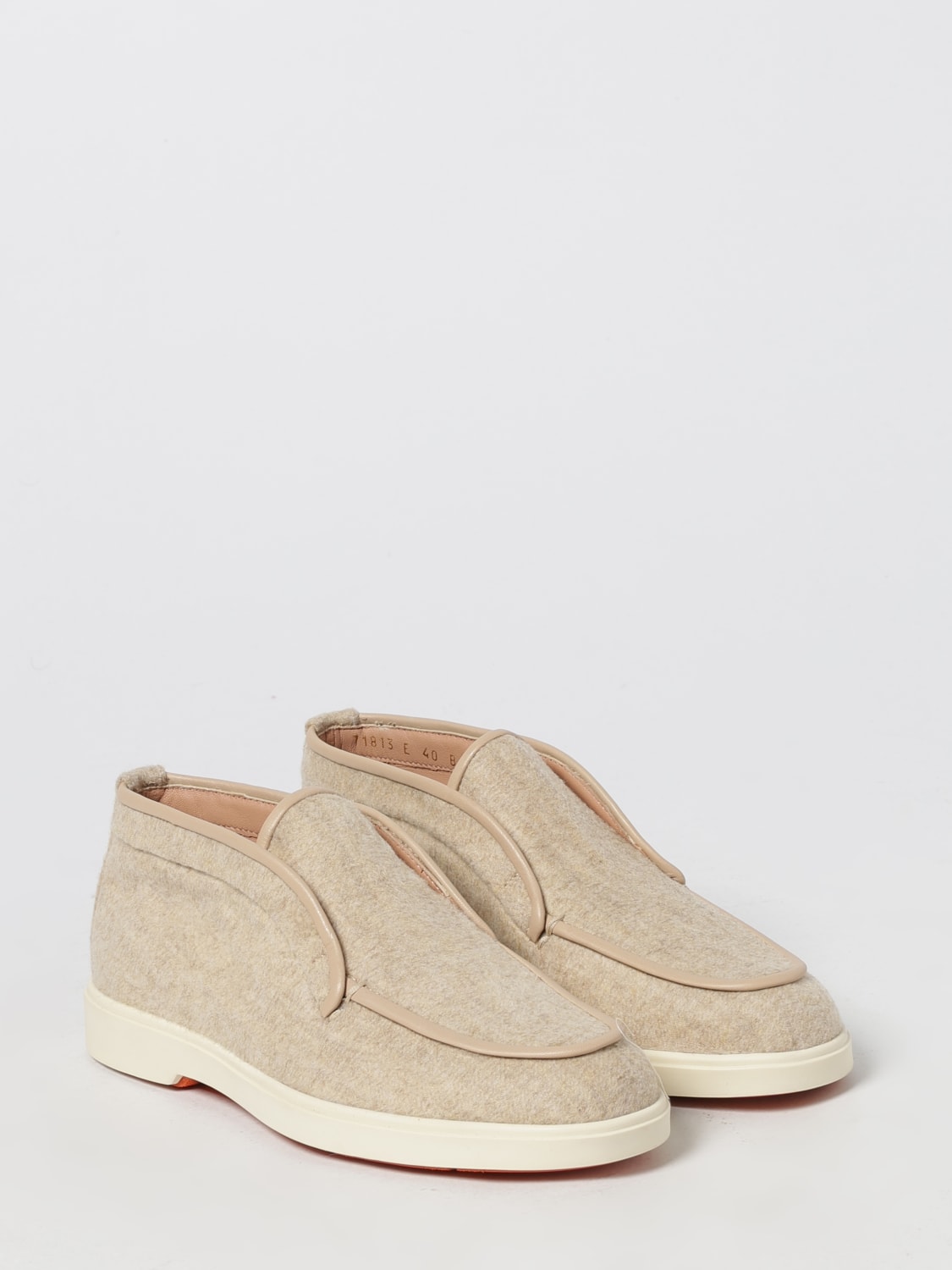 SANTONI BOOTS: Sneakers woman Santoni, Beige - Img 2