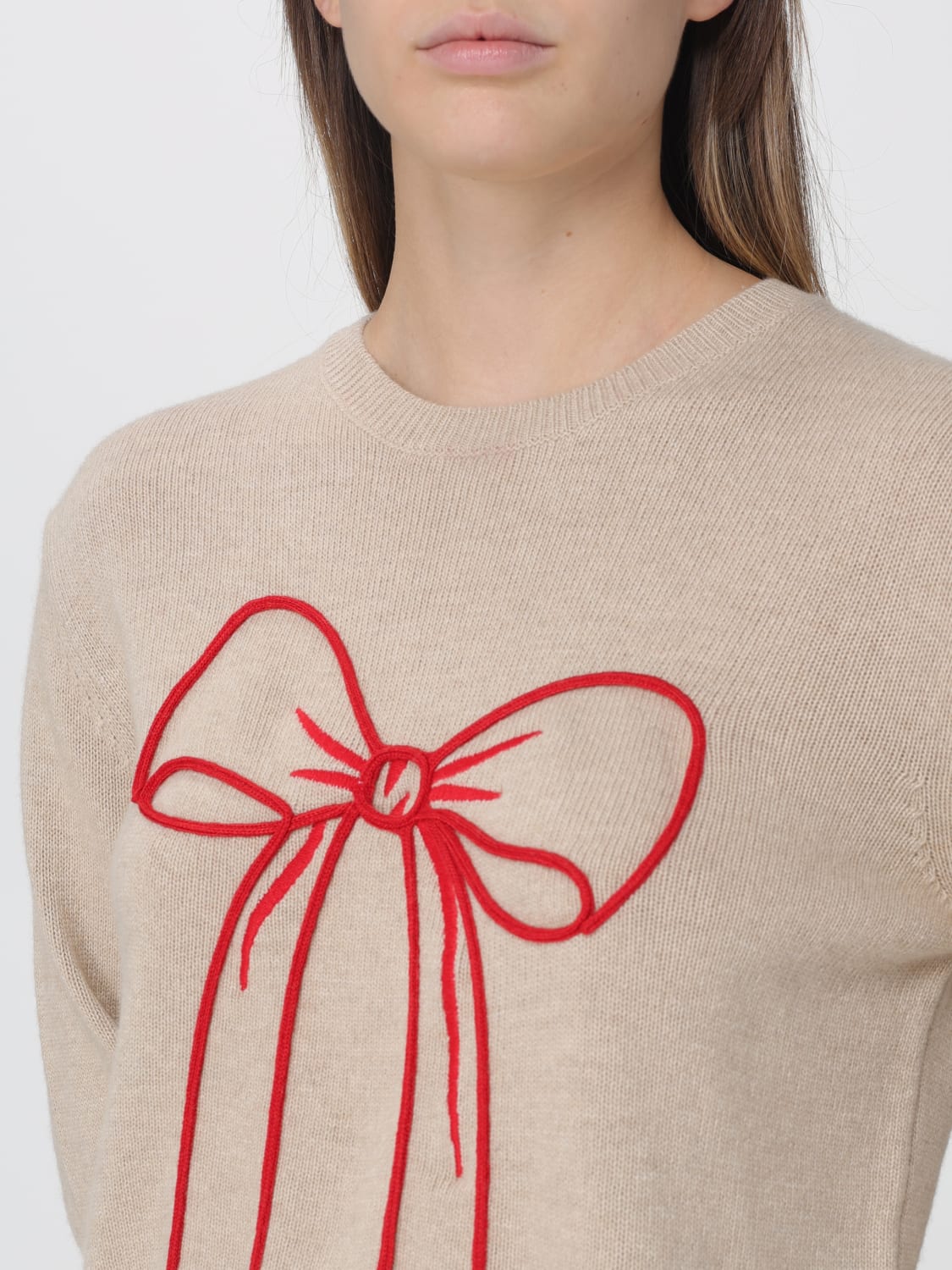 MC2 SAINT BARTH PULL: Pull femme Mc2 Saint Barth, Beige - Img 3