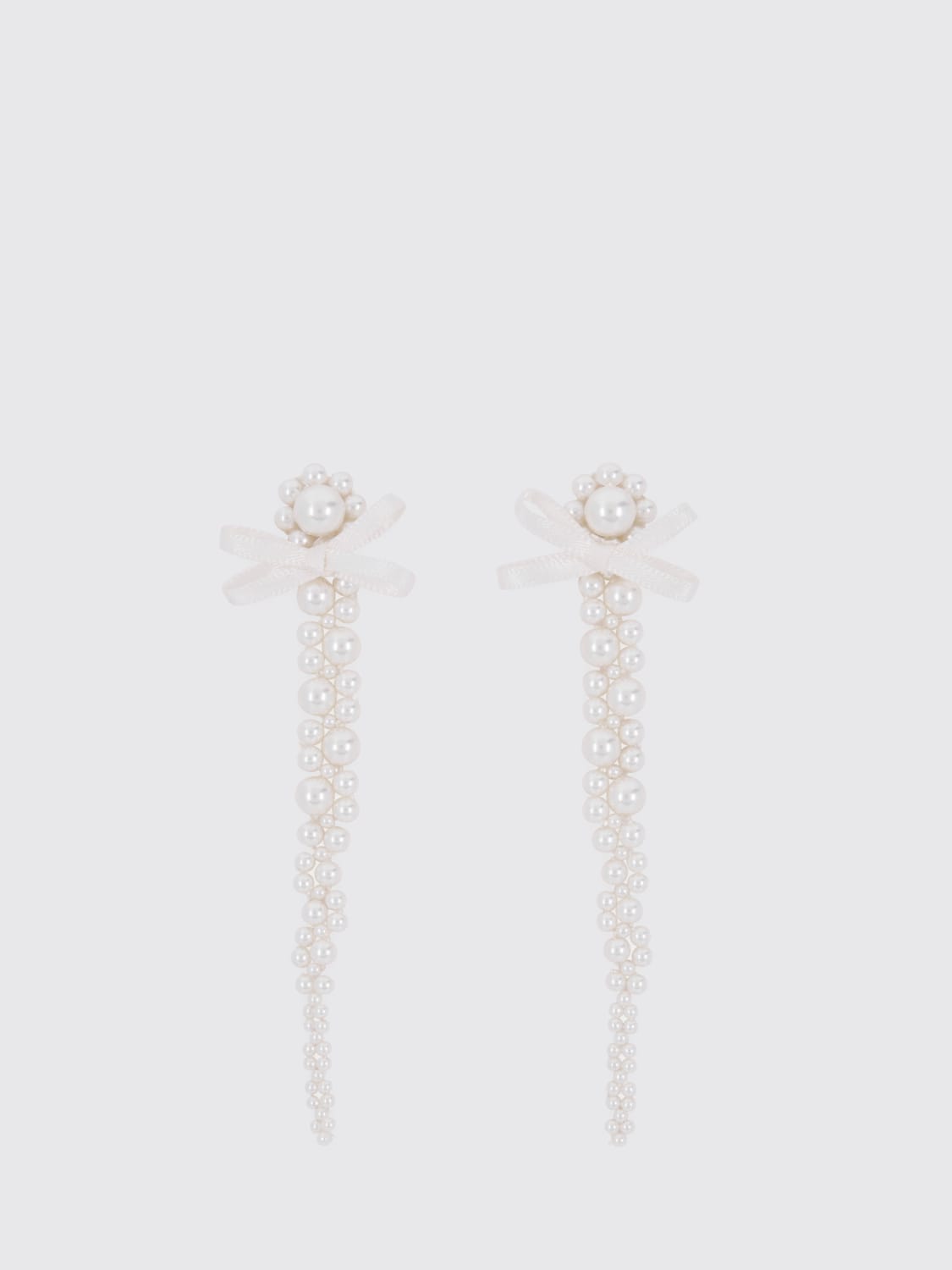 SIMONE ROCHA GIOIELLO: Orecchini Simone Rocha in perle sintetiche ed ottone , Bianco - Img 1