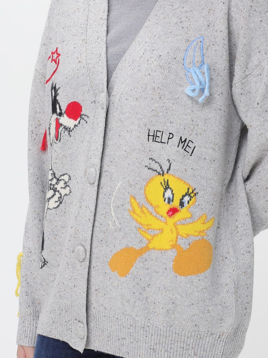 MC2 SAINT BARTH SWEATER: Cardigan woman Mc2 Saint Barth, Grey - Img 3