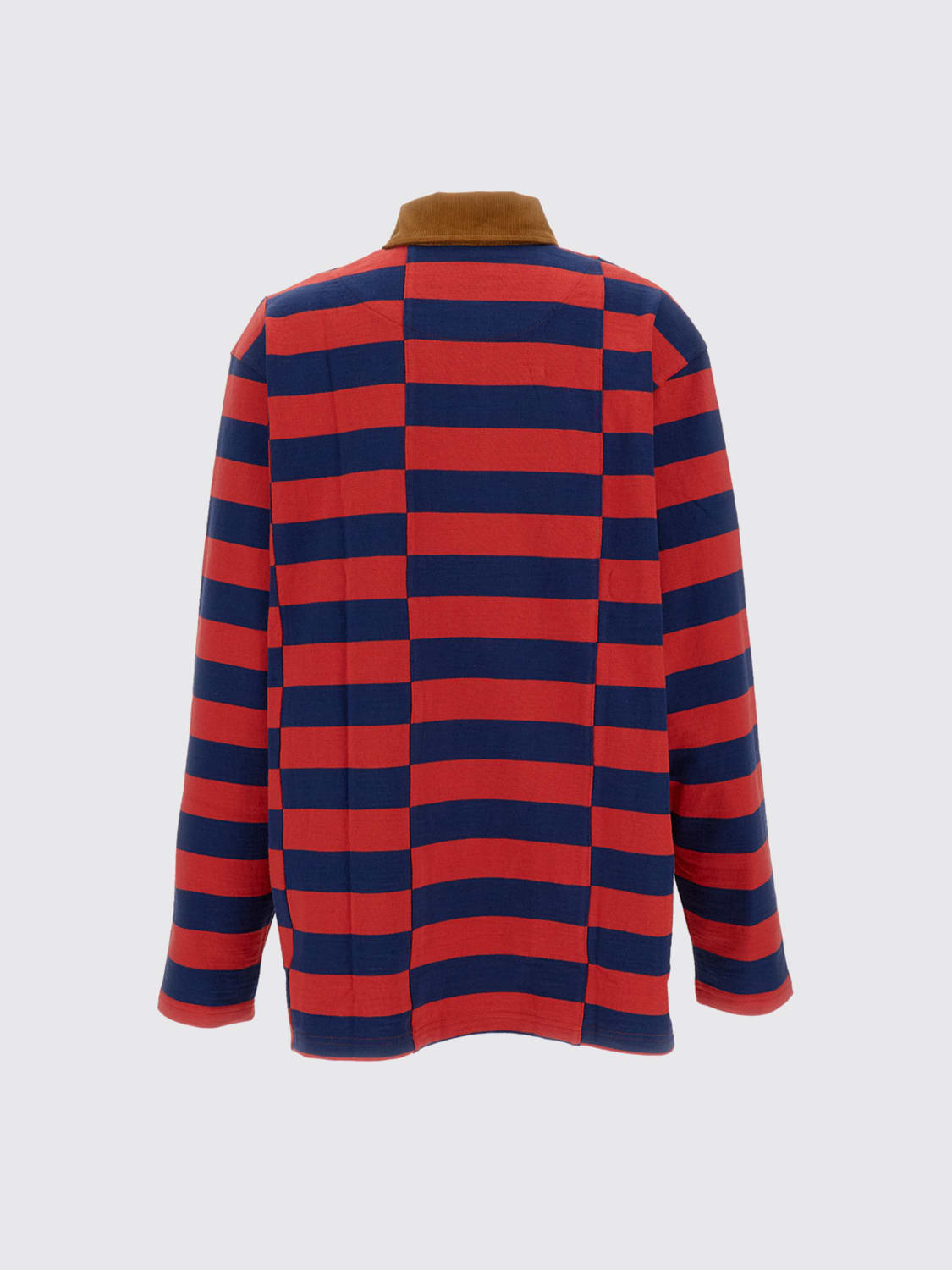 WALES BONNER POLO: Polo in cotone a scacchi Wales Bonner, Blue - Img 3